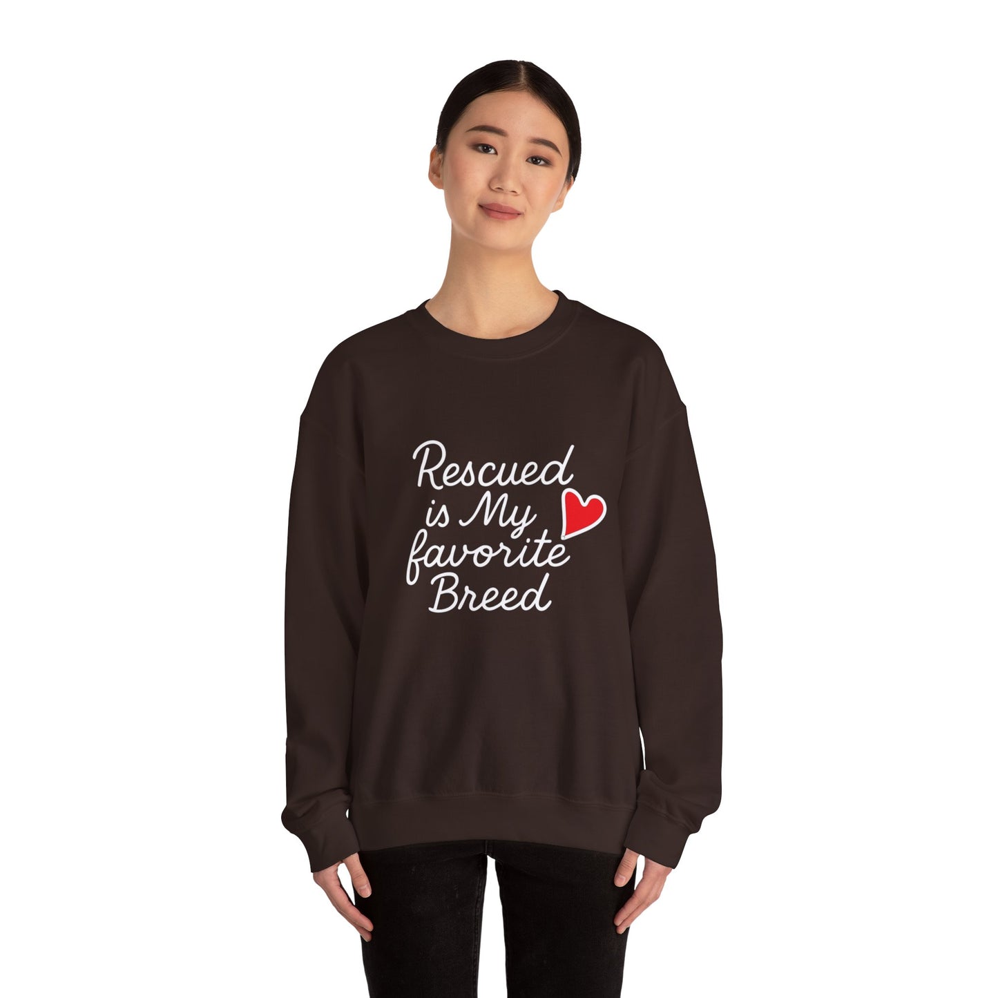 ❤️ Rescued Is My Favorite Breed – Cozy Statement Sweatshirt