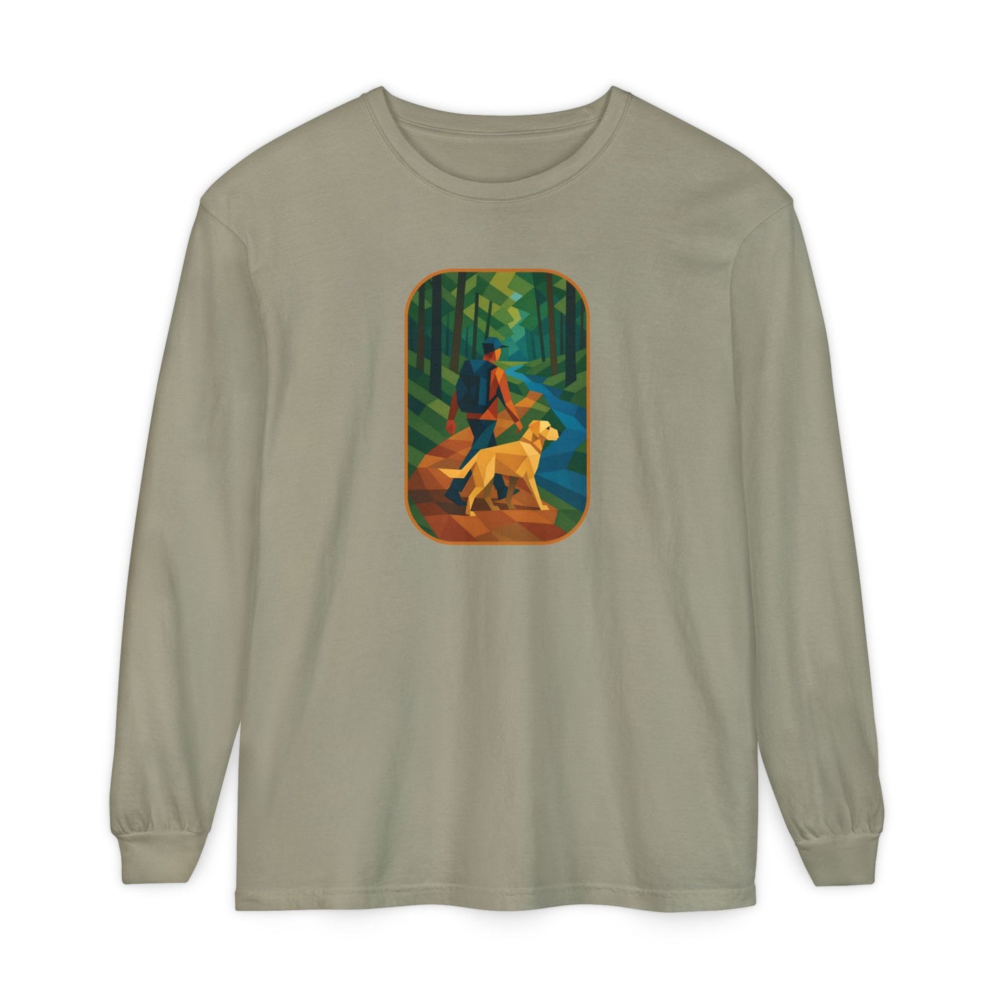 Scenic Dog Walk Design | Casual Comfort, Gift for Dog Lovers, Nature Enthusiasts, Cozy Outfit, Eco-Friendly Wear