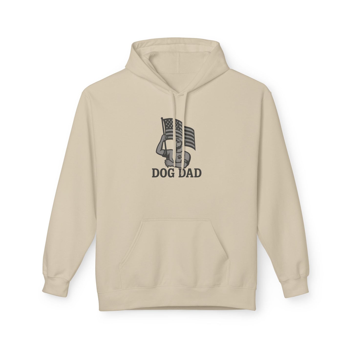 Dog Dad Fleece Hoodie, Unisex Softstyle Hooded Sweatshirt, Perfect Gift for Dog Lovers, Comfortable and Stylish
