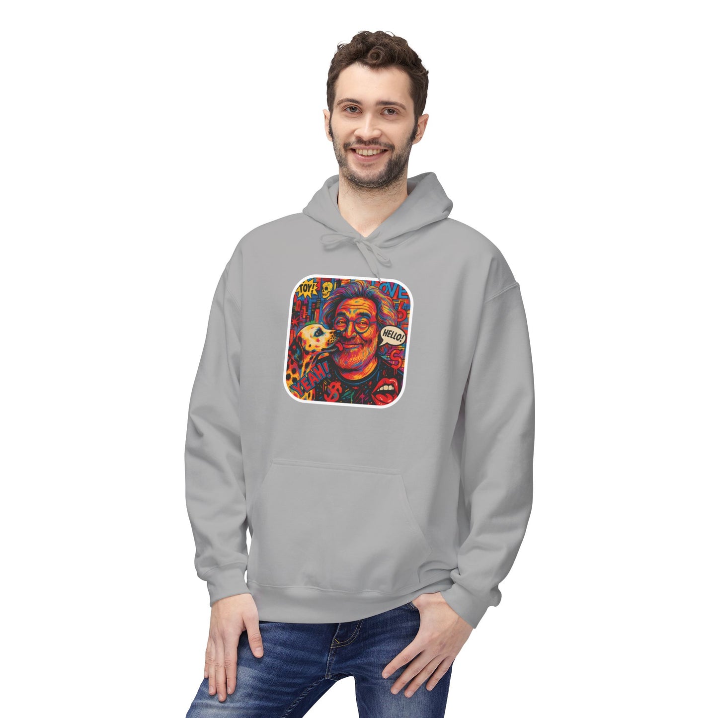 Hoodie - Jerry Garcia and a Dog Pop Art Poster Design