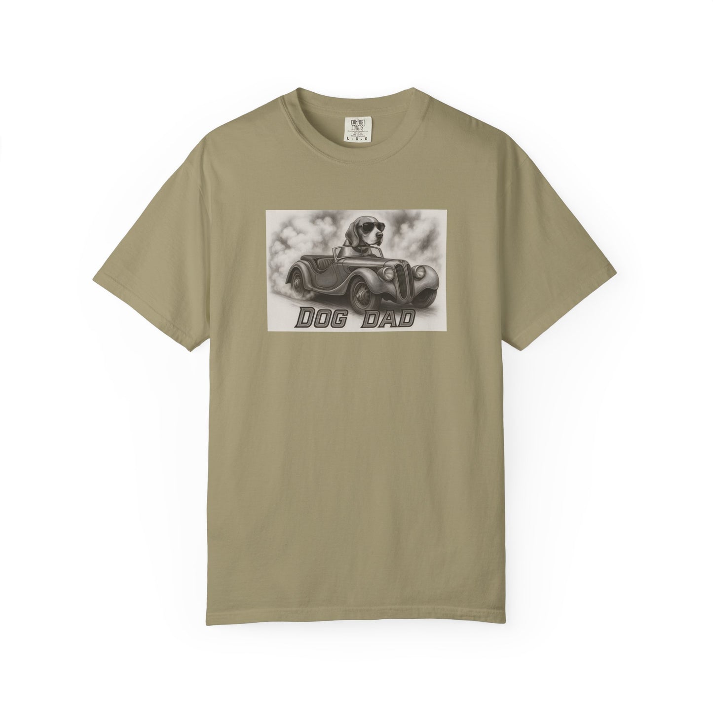 Dog Dad- Beagle - Cool Dogs in Cool Cars T-Shirt Collection | Funny Dog Lover Apparel for Men