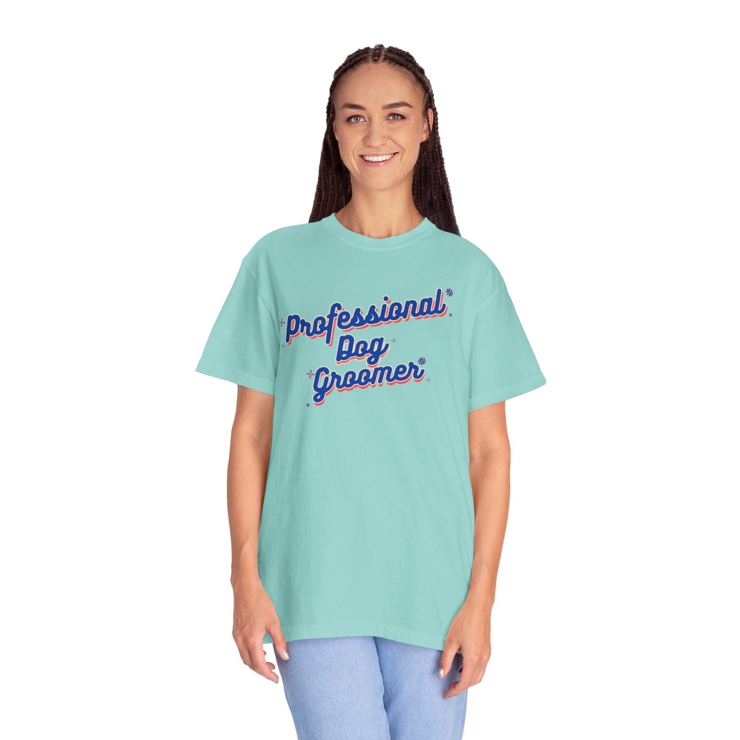 Professional Dog Groomer T-Shirt - Unisex Garment-Dyed Tee for Dog Lovers and Groomers