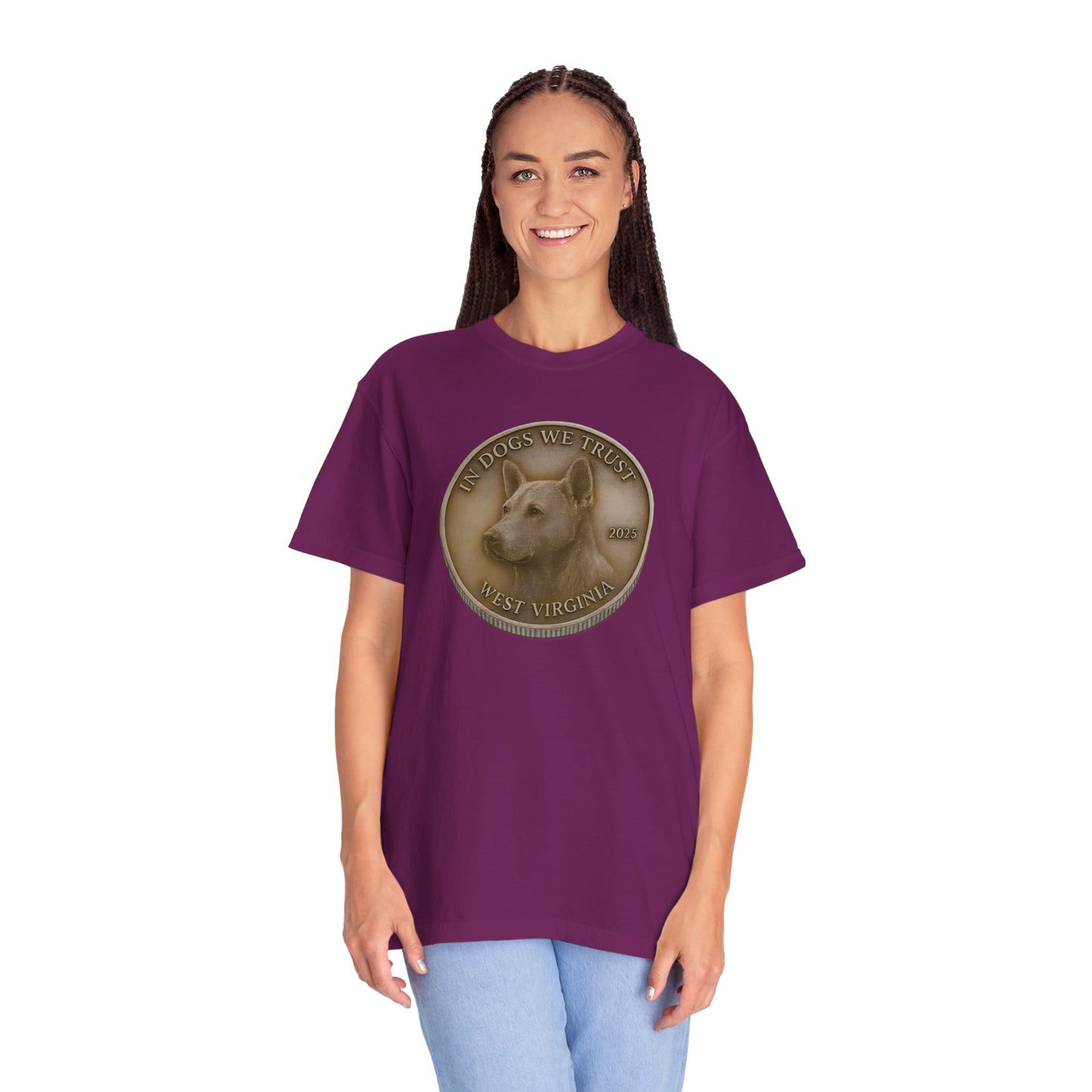 West Virginia State Coin T-Shirt Collection - Proud Dog Breed Illustrations