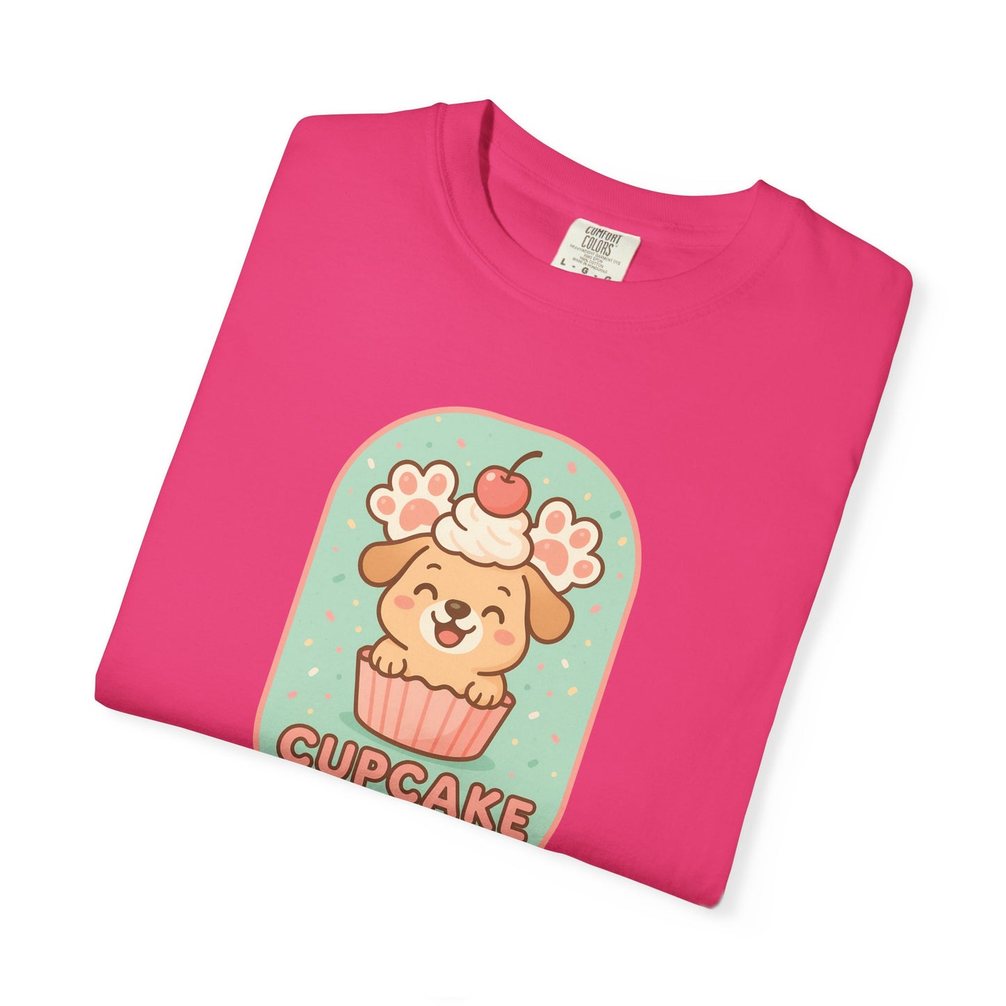 Cute Dog Cupcake Pawty Unisex T-shirt, Perfect for Animal Lovers, Pet Birthdays, Gifts, Casual Wear, Fun Gatherings, Dog Celebrations