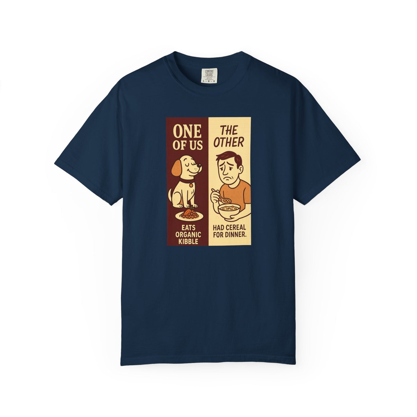 Organic Kibble T-Shirt, Funny Pet Lover Tee, Casual Unisex Apparel, Dog and Cat Humor, Gift for Animal Lovers
