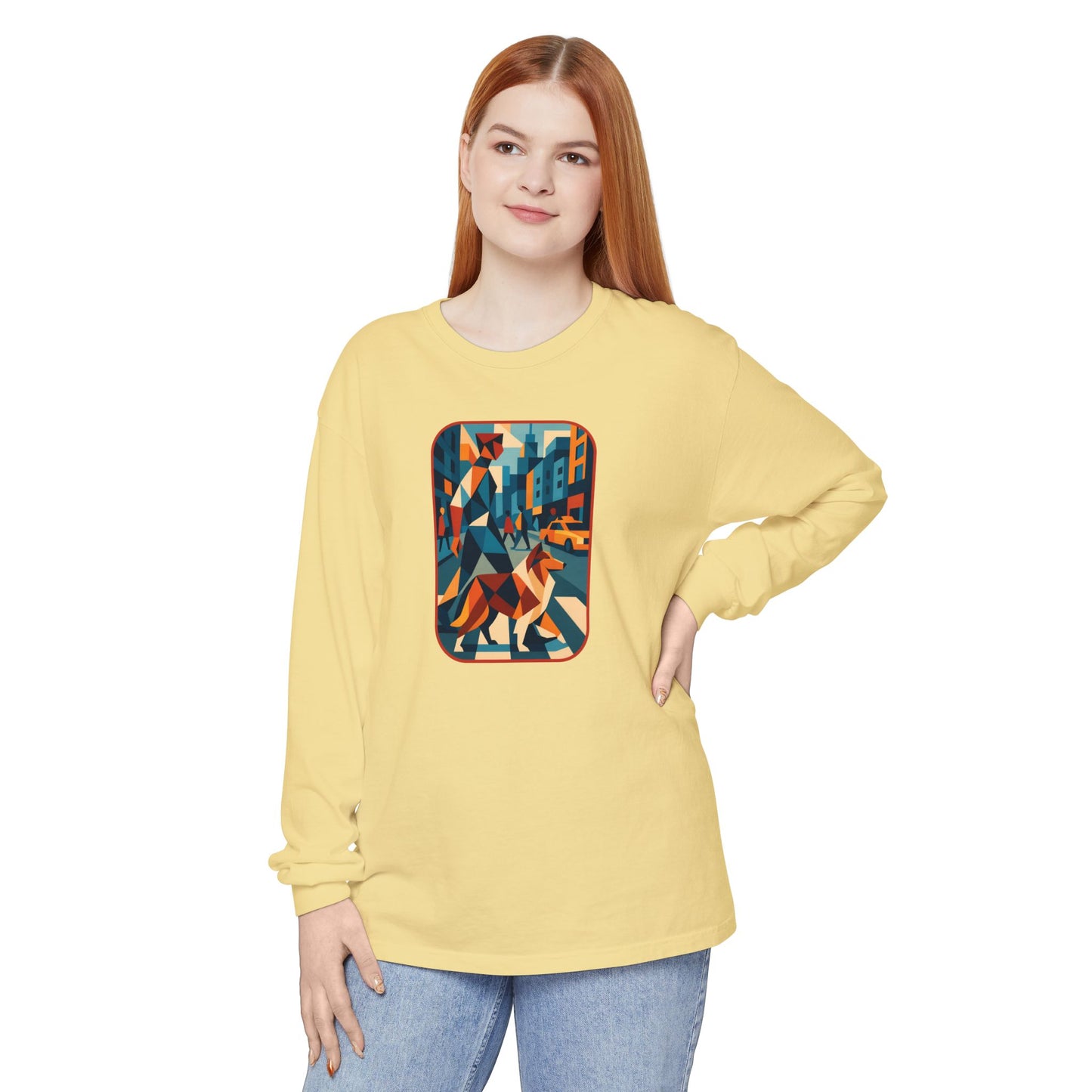 City Walk Tee for Animal Lovers, Casual Wear, Gift for Him/Her, Art-Inspired Apparel, Unique Artwork T-Shirt