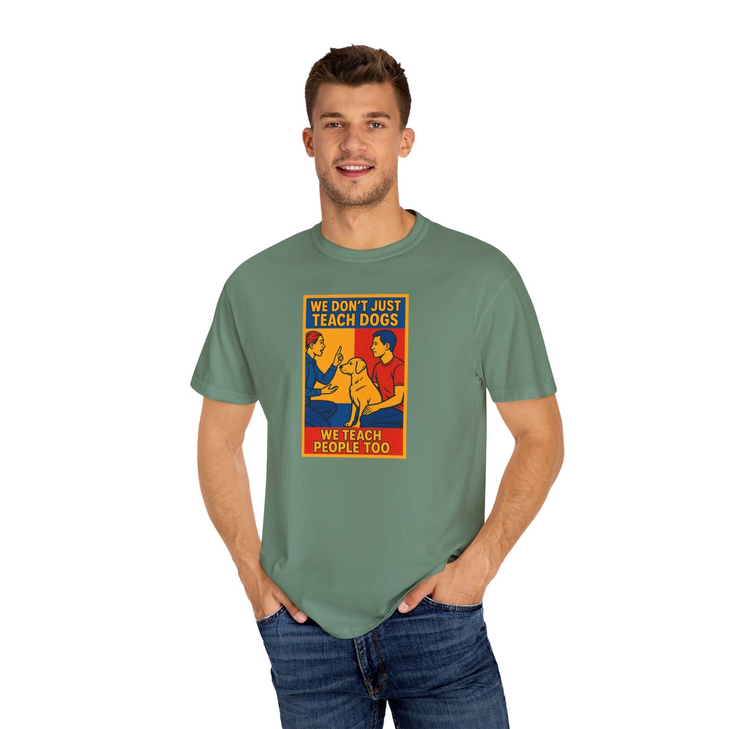 Teach Love Unisex T-shirt | Dog Training Humor Tee, Pet Lover Gift, Casual Wear, Funny Animal Shirt, Teacher Appreciation