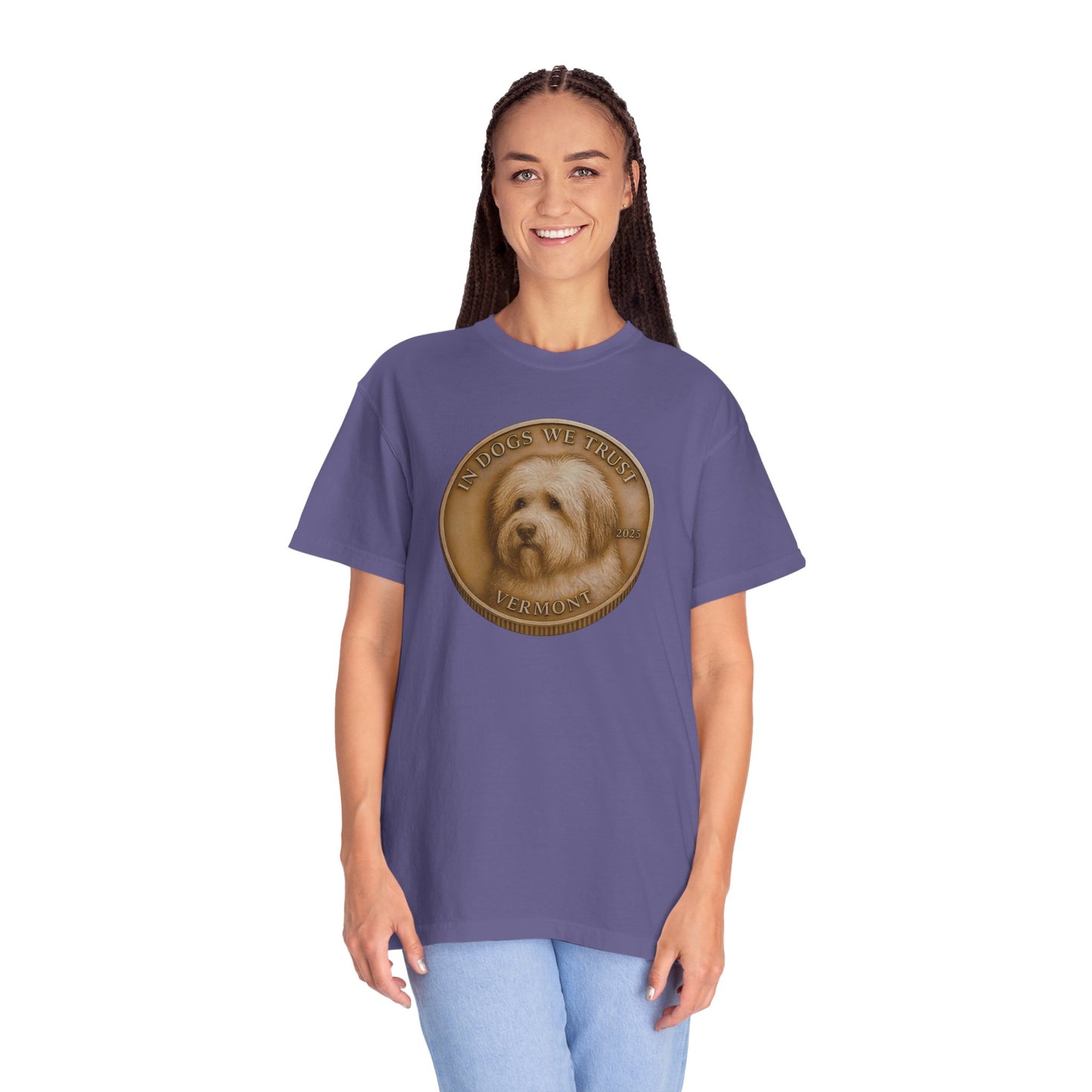 Vermont State Coin T-Shirt Collection - Proud Dog Breed Illustrations
