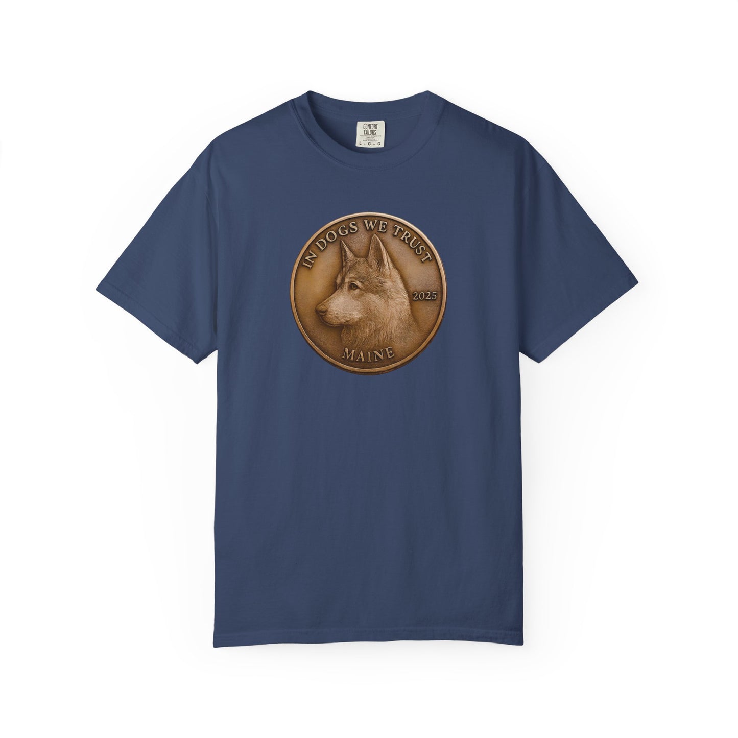 Maine State Coin T-Shirt Collection - Proud Dog Breed Illustrations