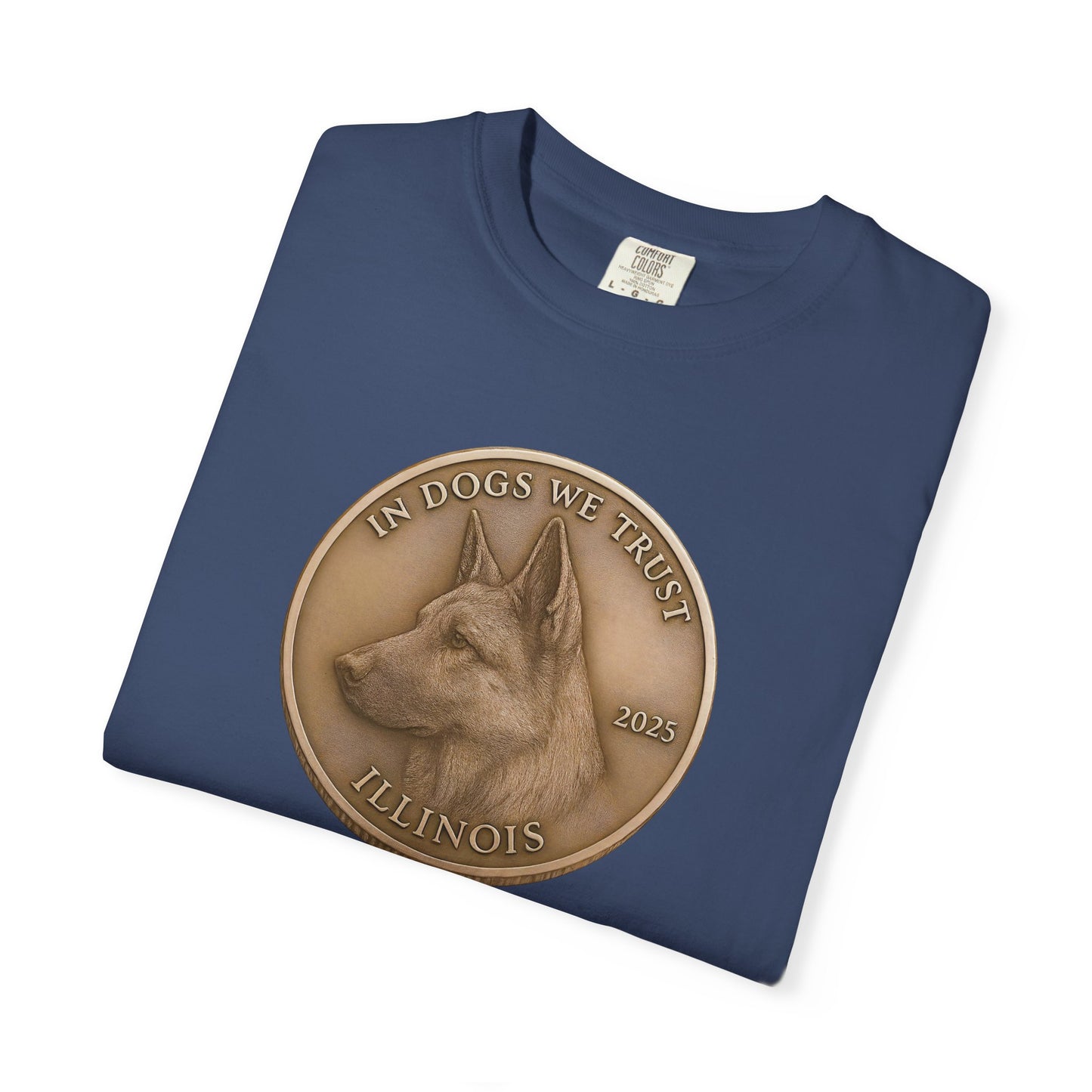 Illinois State Coin T-Shirt Collection - Proud Dog Breed Illustrations