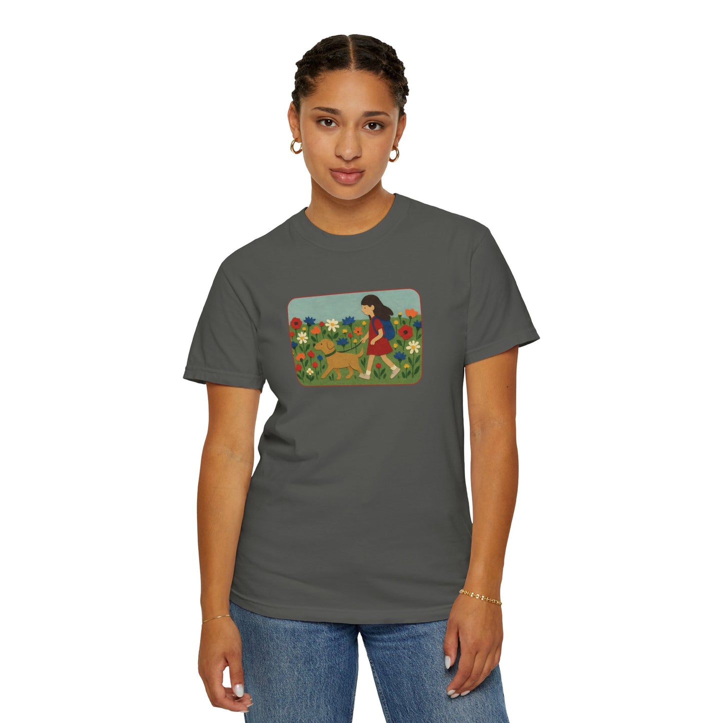 Dog Walking Collage T-shirt