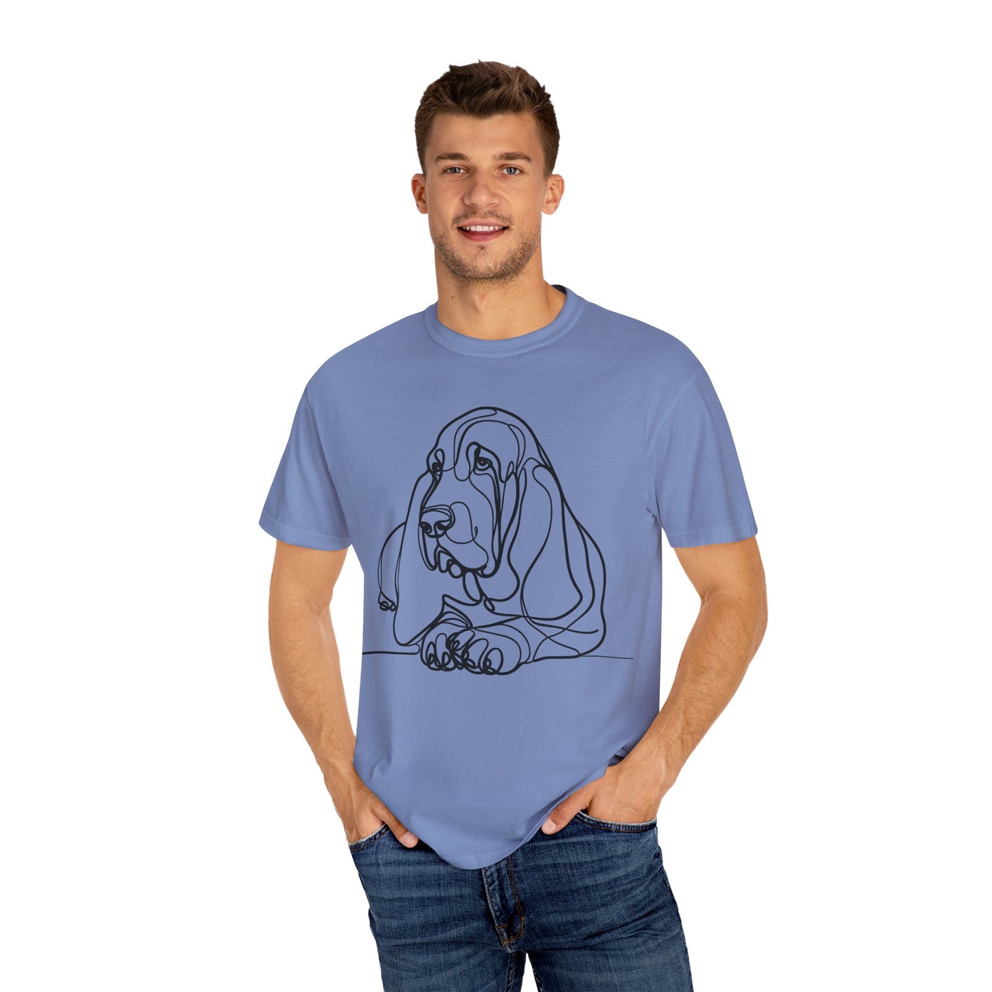 Basset Hound Line Art T-Shirt