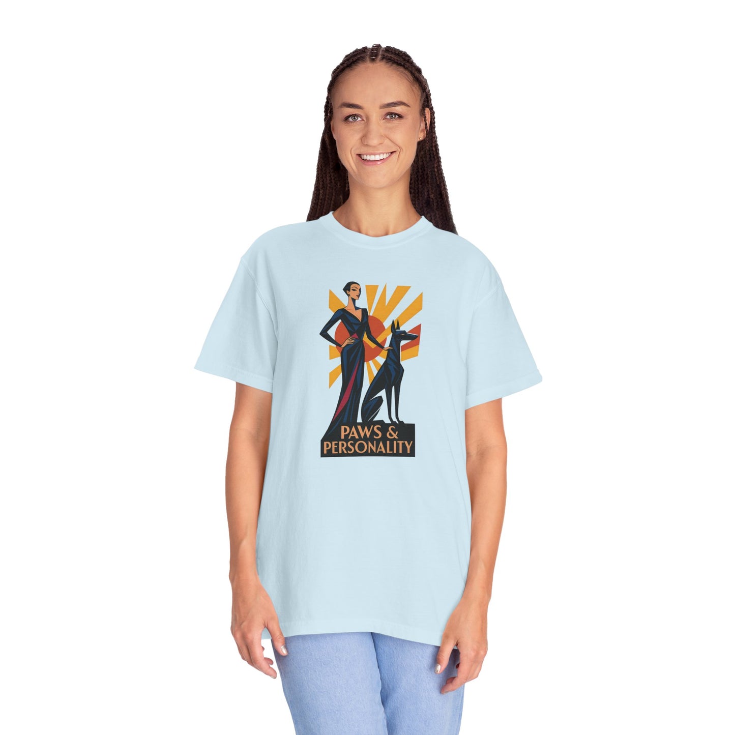 Trendy Cat Lover T-Shirt, Paws & Personality Graphic Tee, Gift for Cat Owners, Stylish Pet Apparel, Unique Cat Mom Shirt