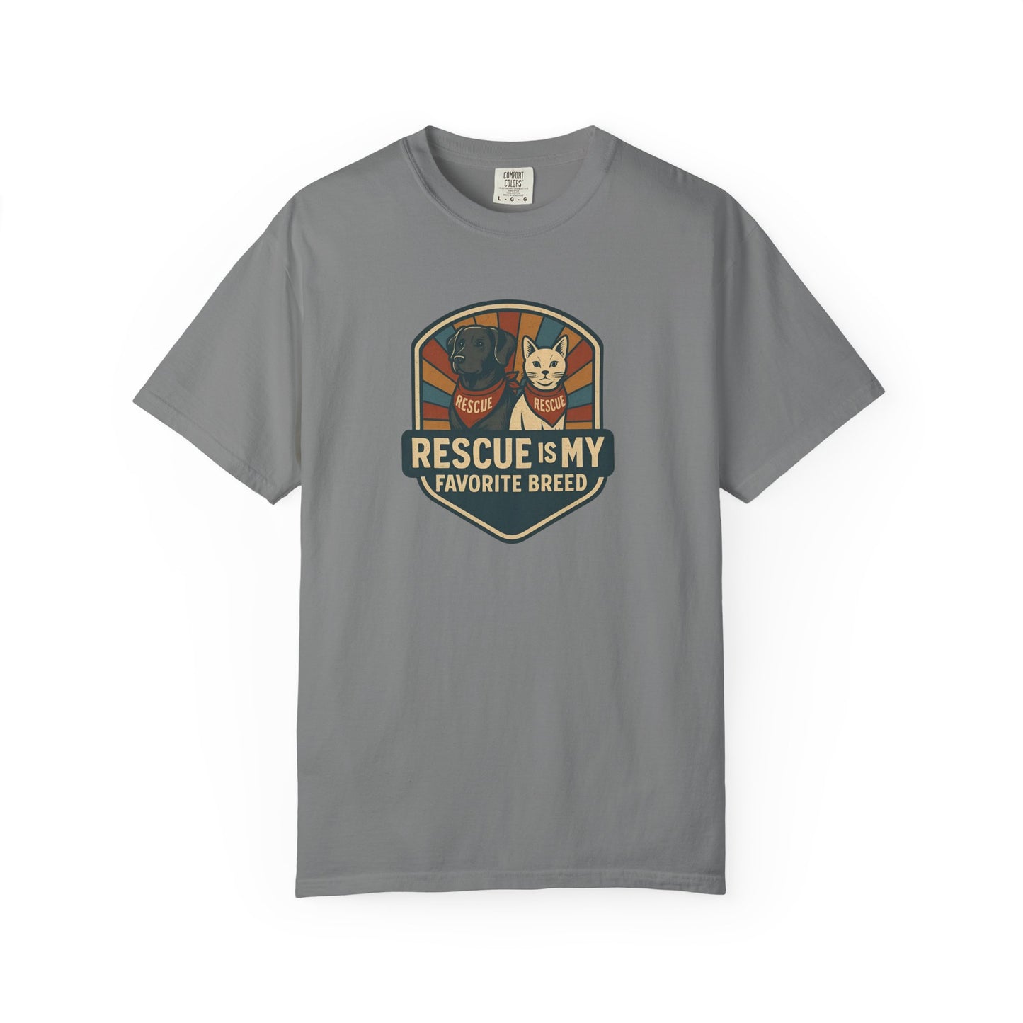 Rescue is My Favorite Breed T-Shirt, Unisex Animal Lover Tee, Pet Adoption Gift, Casual Wear, Dog Lover Shirt, Gift for Him/Her
