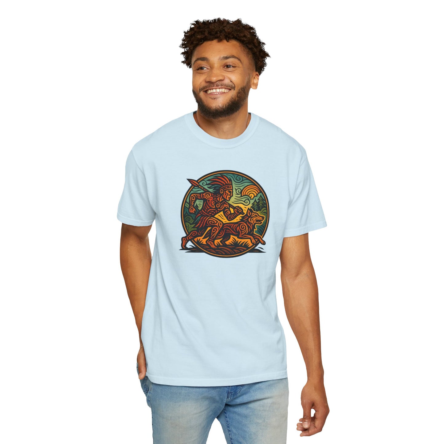 Vintage-Inspired Garment-Dyed T-Shirt, Artistic Tee for Nature Lovers, Perfect Gift for Birthdays, Casual Outings, Eco-Friendly Fashion