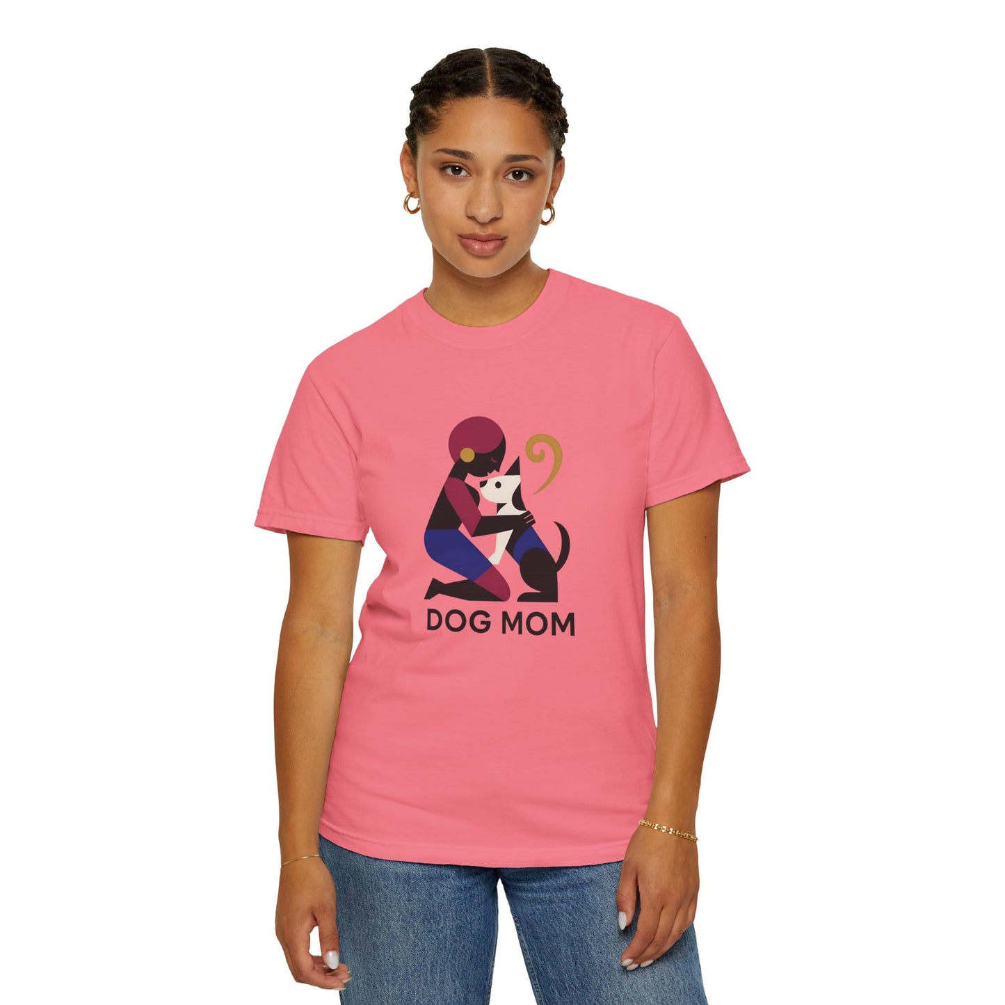 Dog Mom Unisex Garment-Dyed T-Shirt – Perfect Gift for Pet Lovers