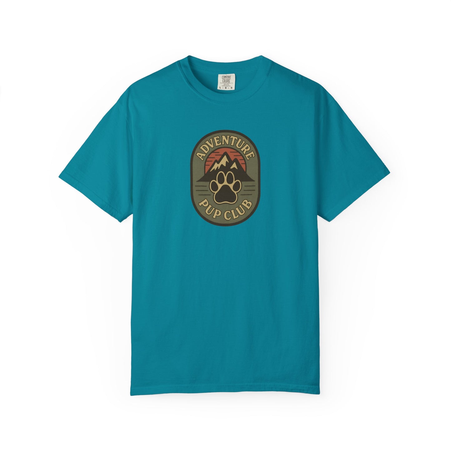 Adventure Pup Club Unisex Garment-Dyed T-Shirt, Dog Lover Gift, Outdoor Adventure Apparel, Pet Club Tee, Nature Lover Shirt