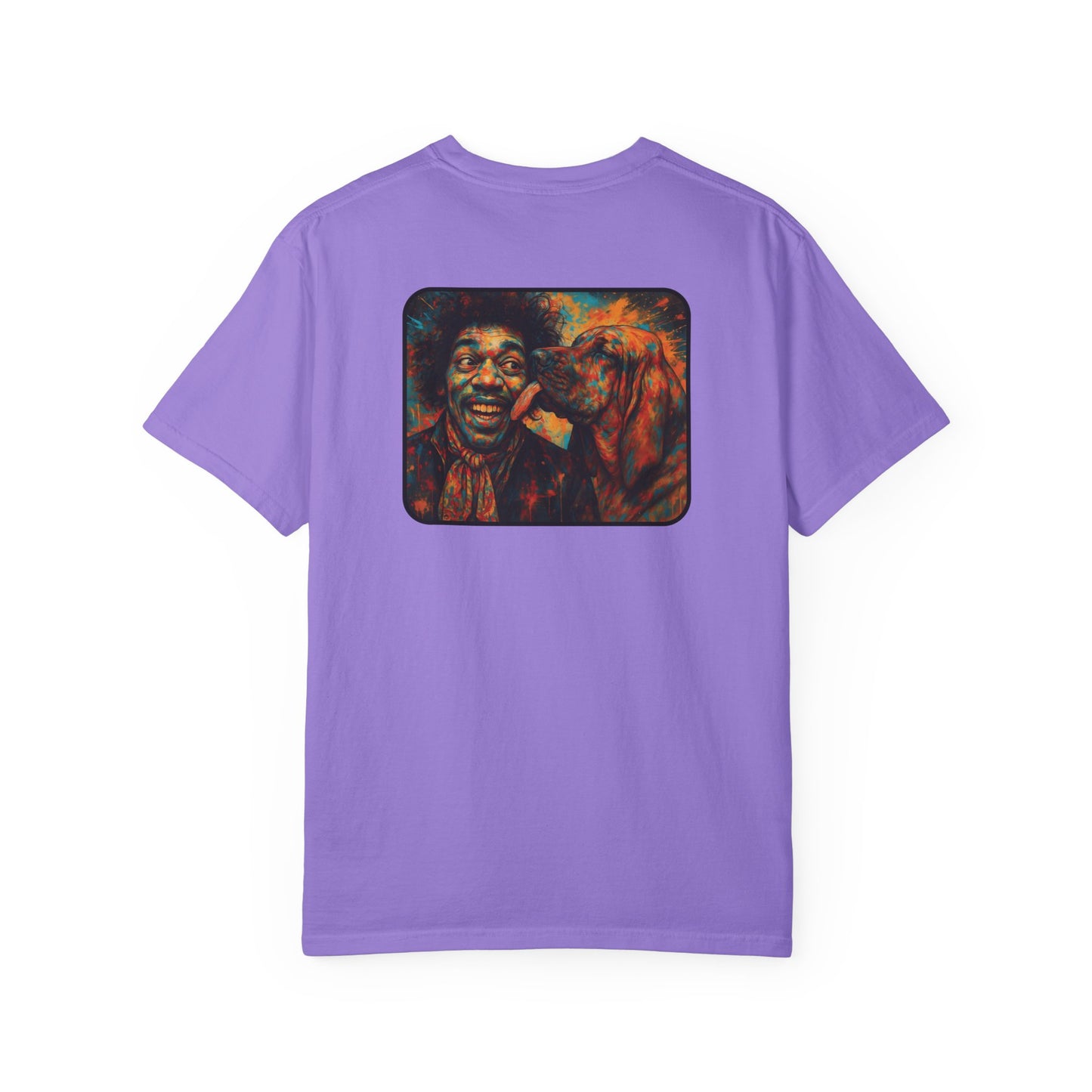 Psychedelic Dog T-Shirt - Jimi Hendrix Fun Humorous Design for Men and Women
