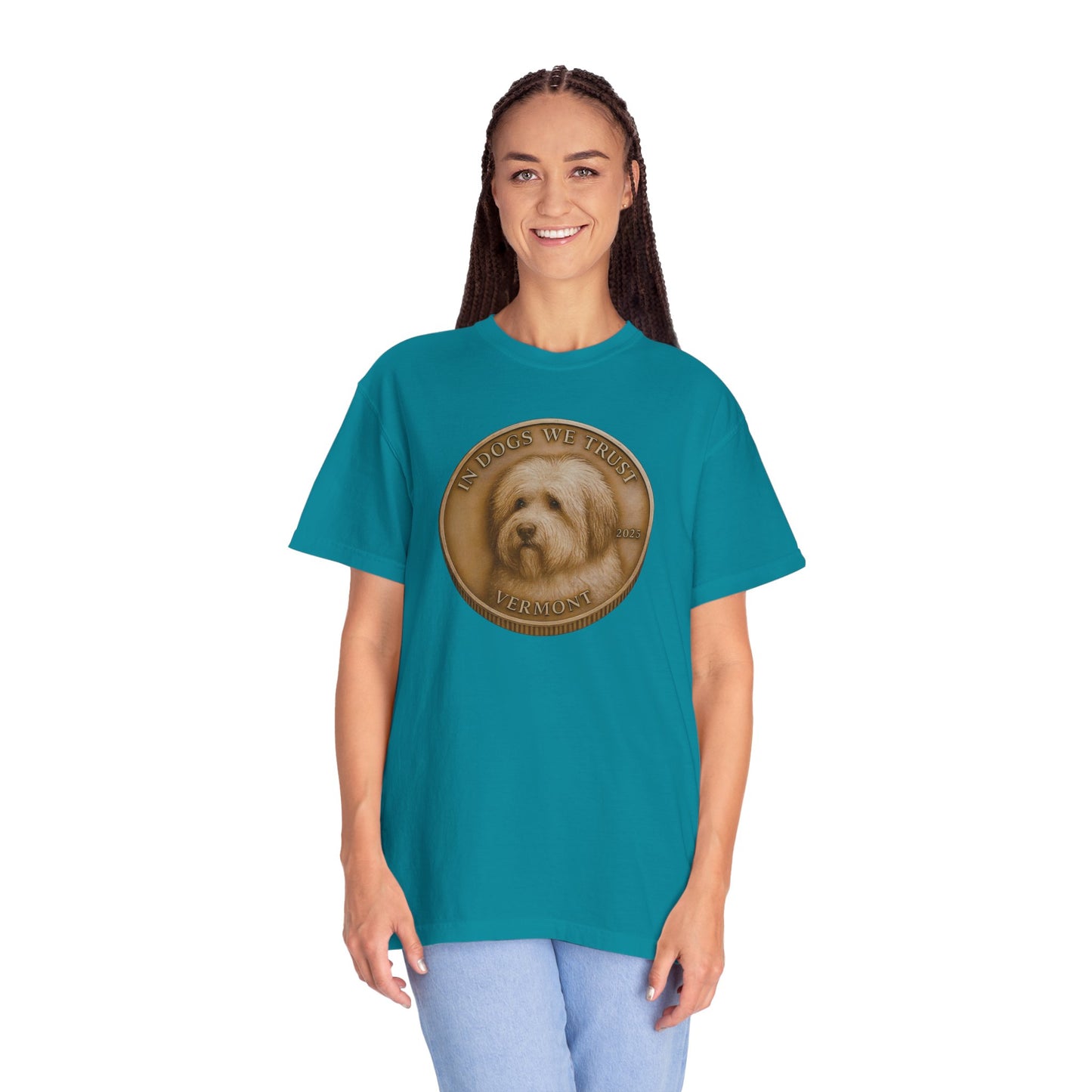 Vermont State Coin T-Shirt Collection - Proud Dog Breed Illustrations