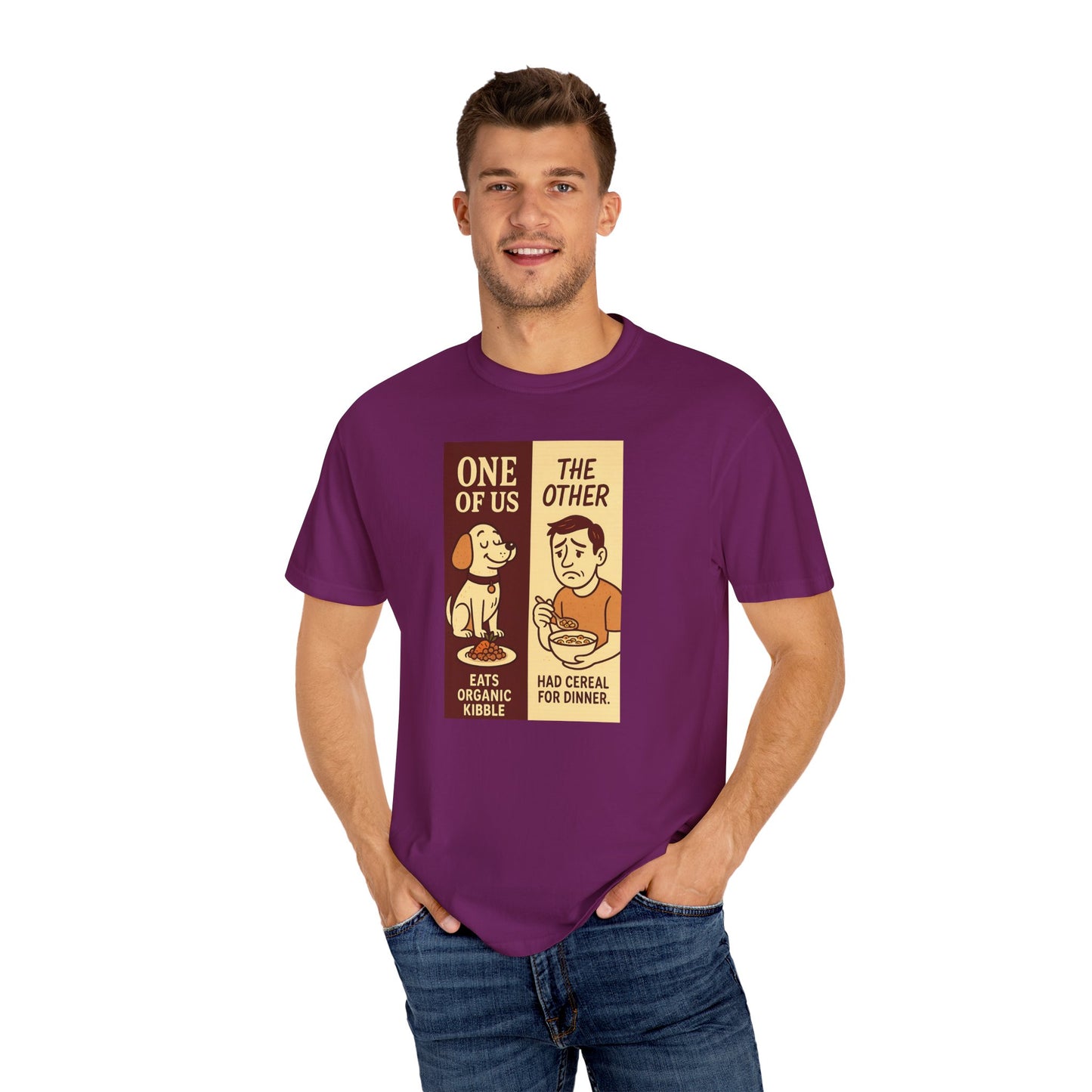 Organic Kibble T-Shirt, Funny Pet Lover Tee, Casual Unisex Apparel, Dog and Cat Humor, Gift for Animal Lovers