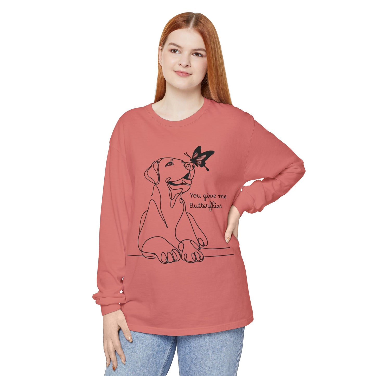 You Give Me Butterflies Dog Long Sleeve T-Shirt