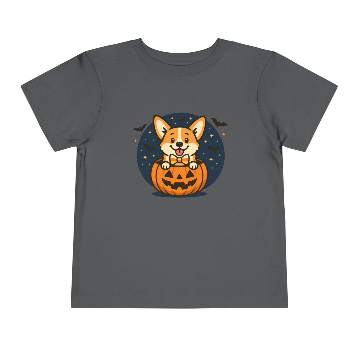 Adorable Halloween Corgi Toddler Tee, Kids Halloween Shirt, Corgi Pumpkin T-Shirt, Toddler Costume Tee, Party Outfit