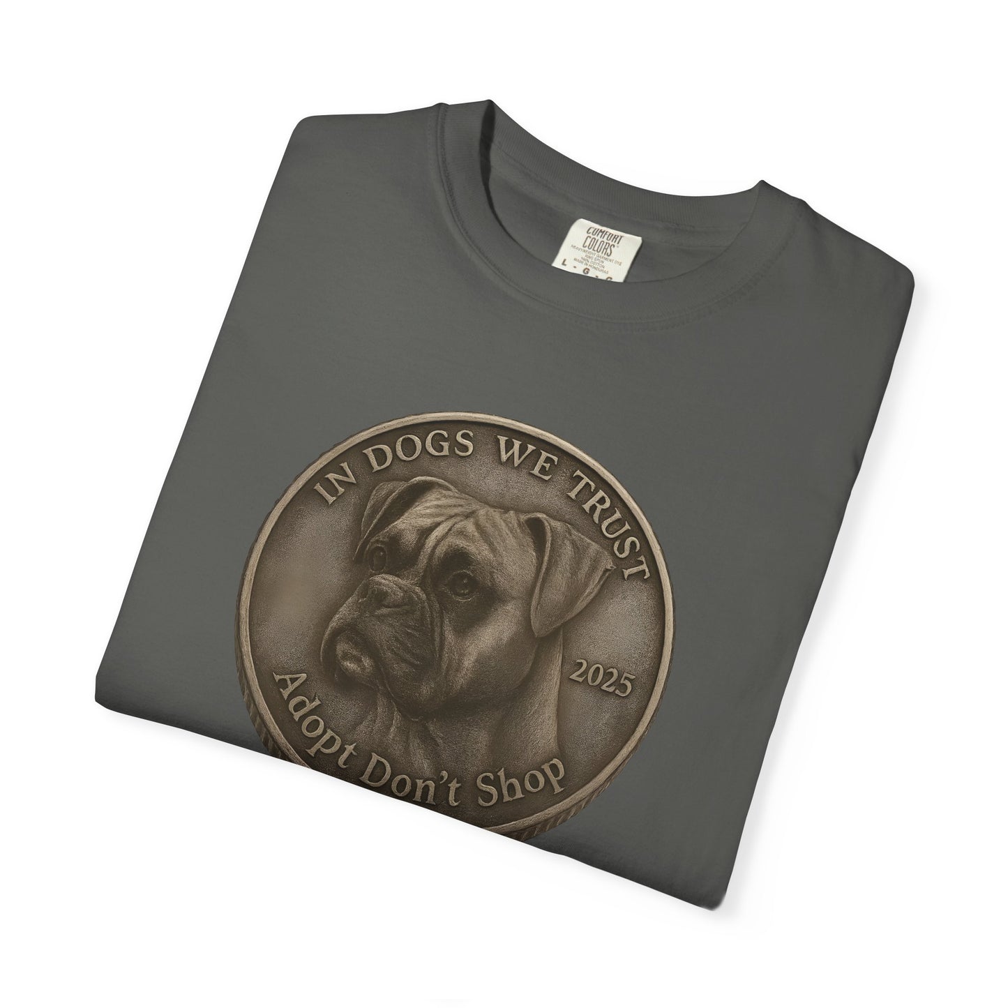 Adopt Don't Shop State Coin T-Shirt Collection - Proud Dog Breed Illustrations