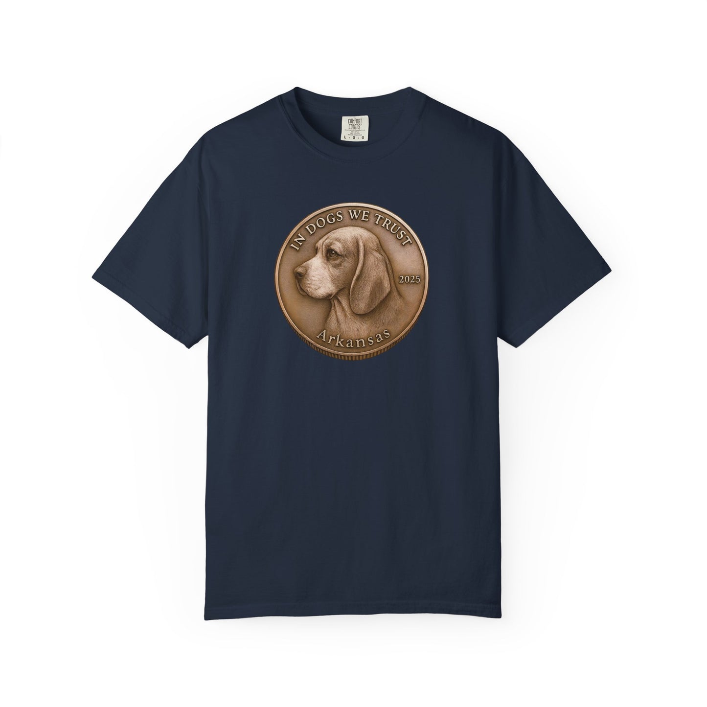 Arkansas State Coin T-Shirt Collection - Proud Dog Breed Illustrations