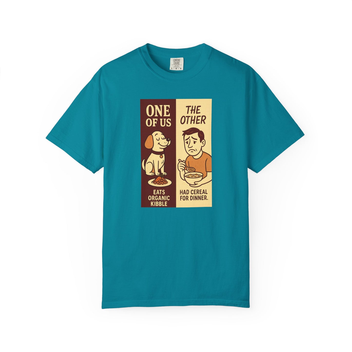 Organic Kibble T-Shirt, Funny Pet Lover Tee, Casual Unisex Apparel, Dog and Cat Humor, Gift for Animal Lovers