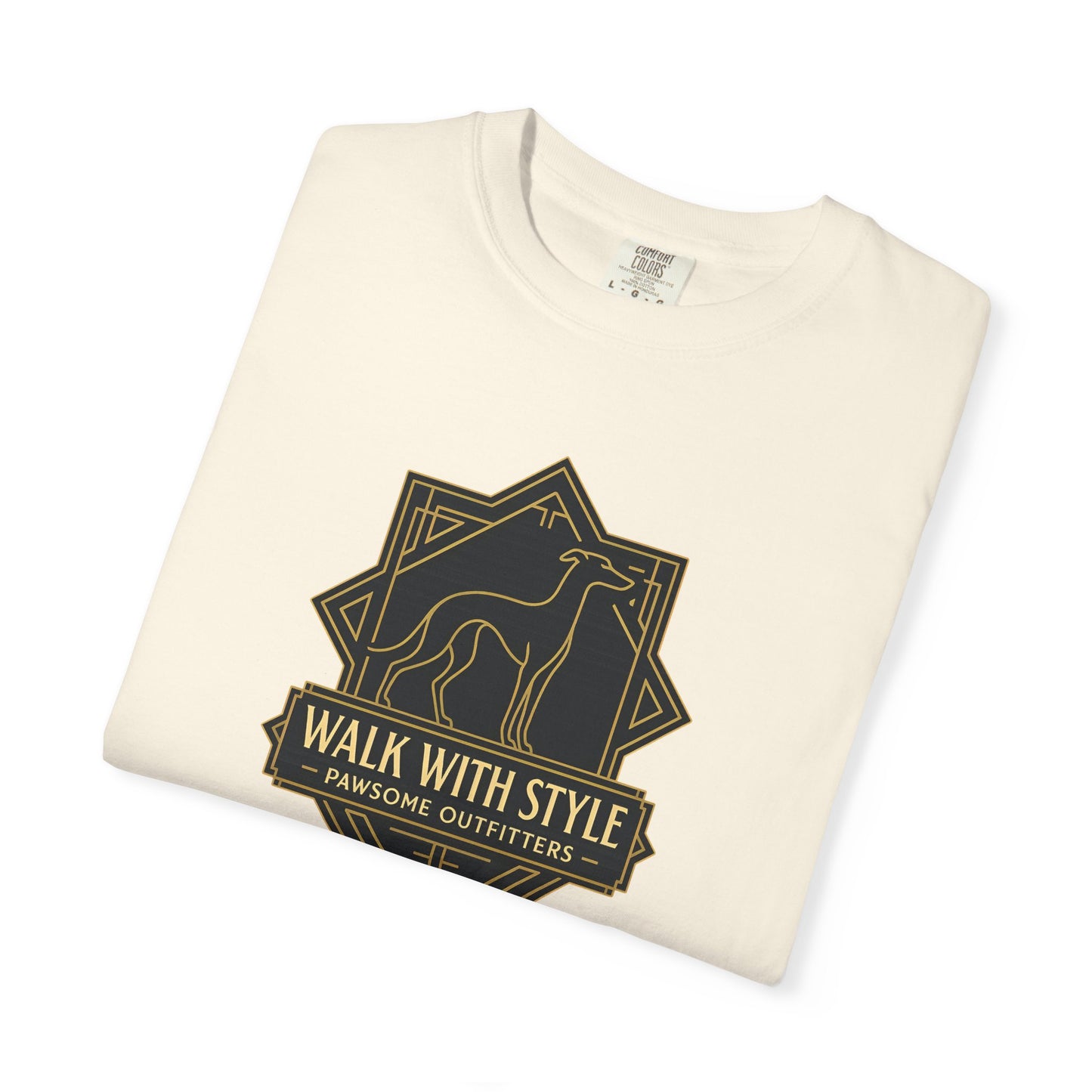 Stylish Unisex Tee - Walk with Style Graphic Shirt, Casual Wear, Gift for Dog Lovers, Relaxed Fit, Everyday Comfort