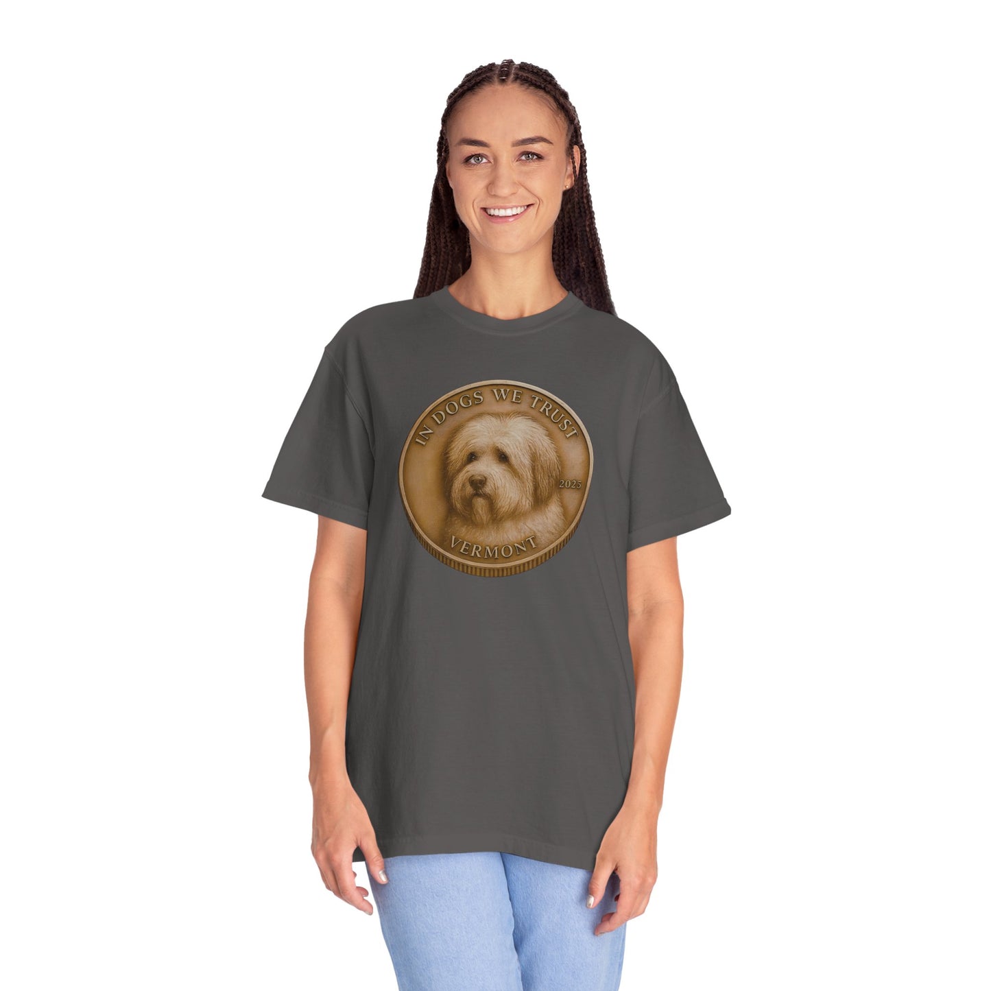 Vermont State Coin T-Shirt Collection - Proud Dog Breed Illustrations