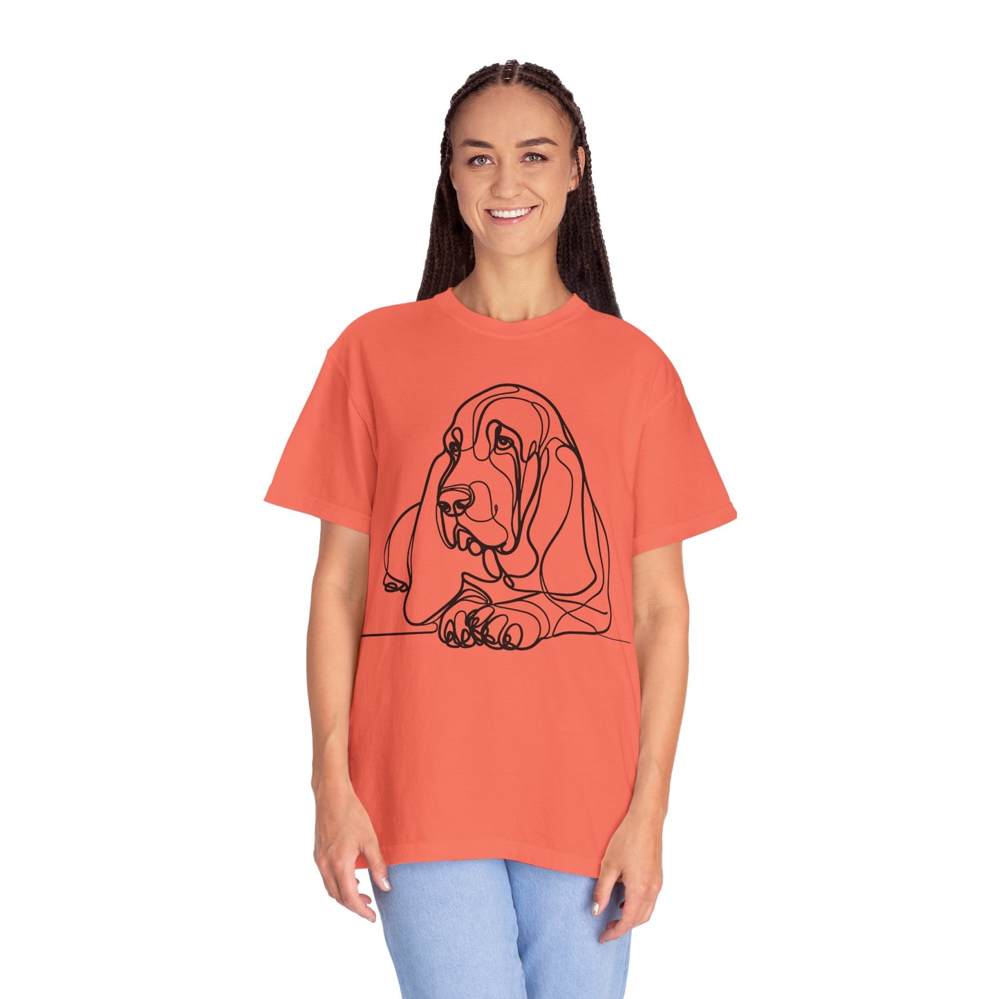 Basset Hound Line Art T-Shirt