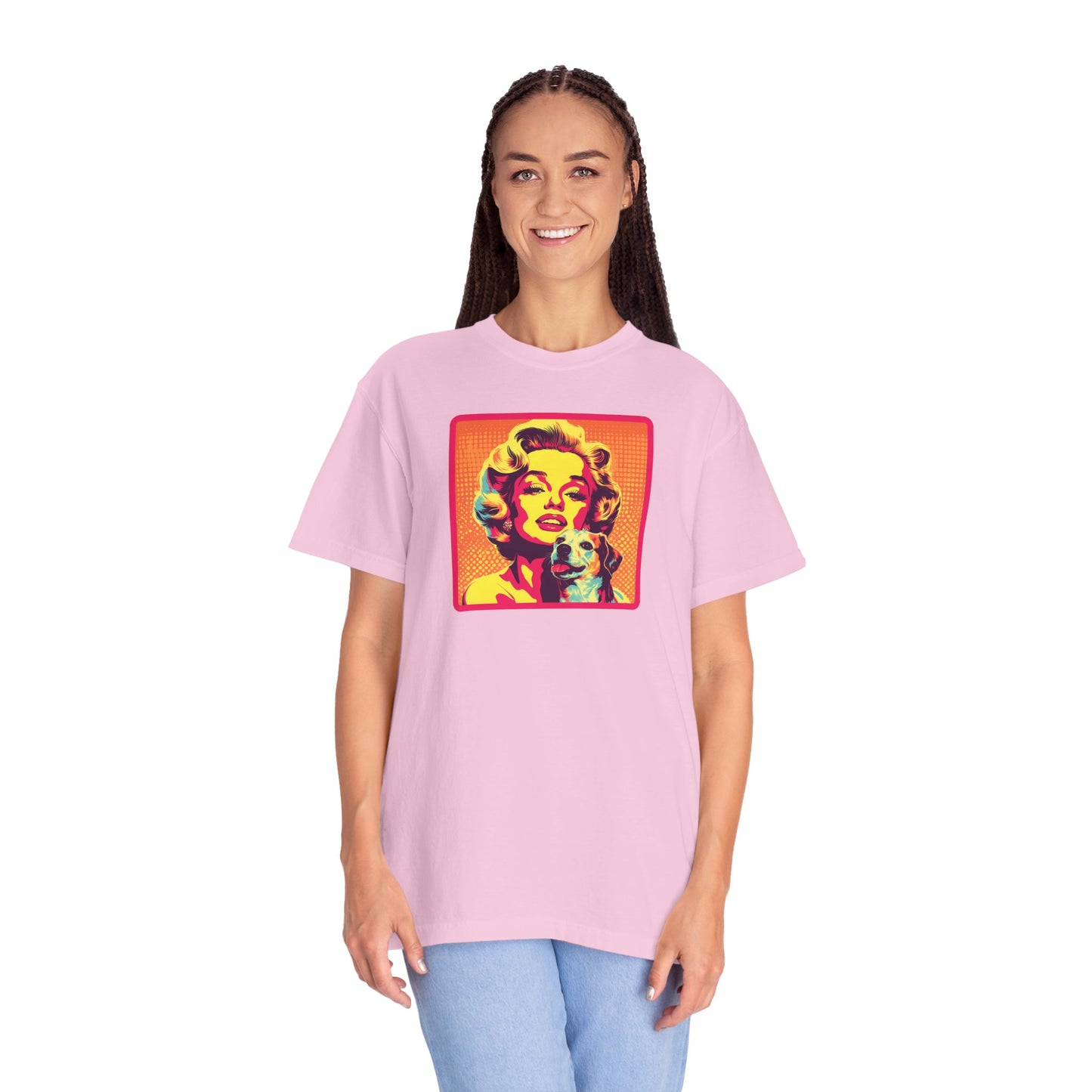 Vintage Dog Mom T-shirt - Unisex Garment-Dyed Tee for Dog Lovers