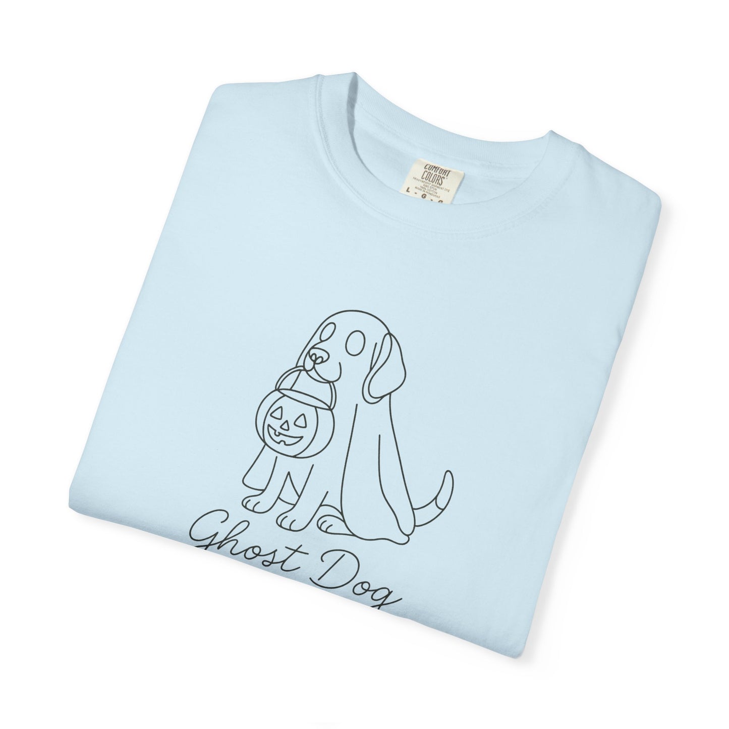 Ghost Dog Halloween T-Shirt, Unisex Tee, Casual Fall Apparel, Pet Lover Gift, Spooky Dog Shirt, Fun Trick-or-Treat Outfit