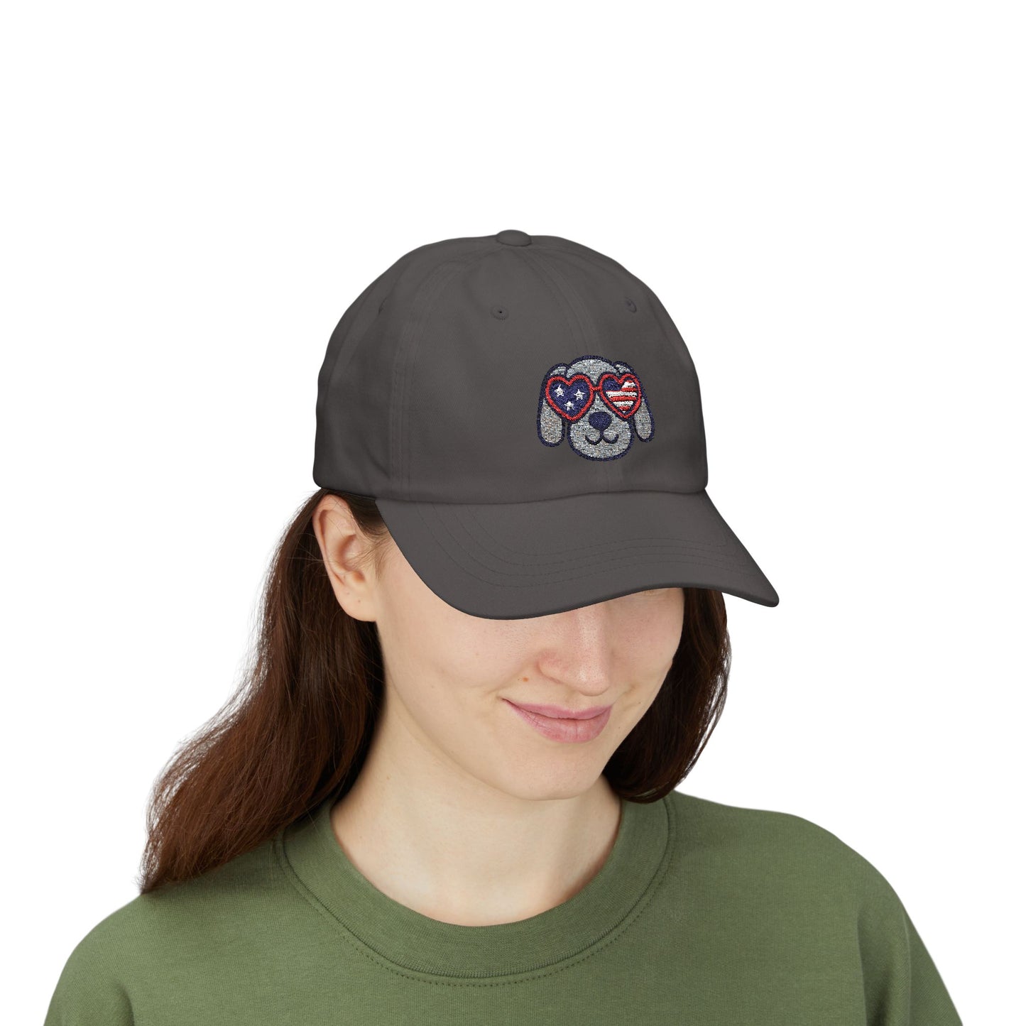 Patriotic Dog Dad Cap – Adjustable Baseball Hat for Animal Lovers, Summer Festivals, Father's Day, Fourth of July, Casual Wear