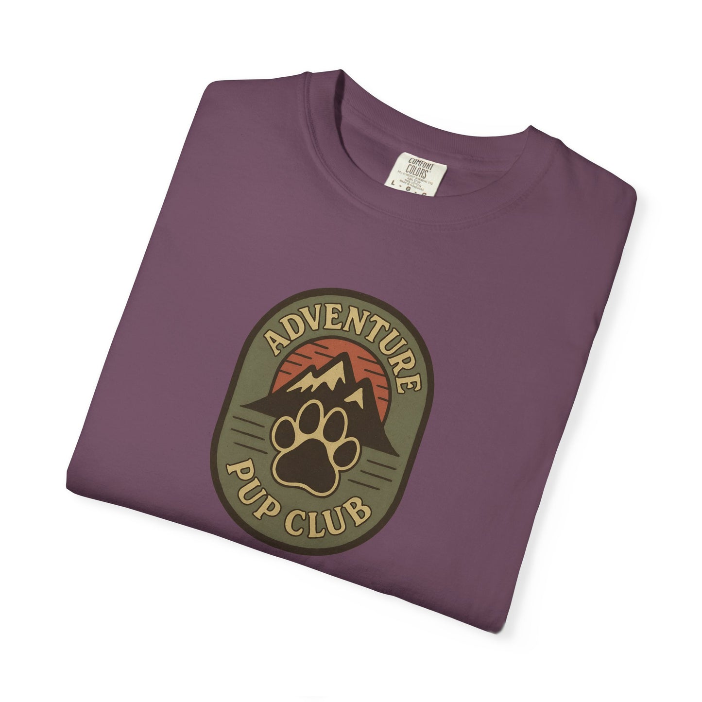 Adventure Pup Club Unisex Garment-Dyed T-Shirt, Dog Lover Gift, Outdoor Adventure Apparel, Pet Club Tee, Nature Lover Shirt
