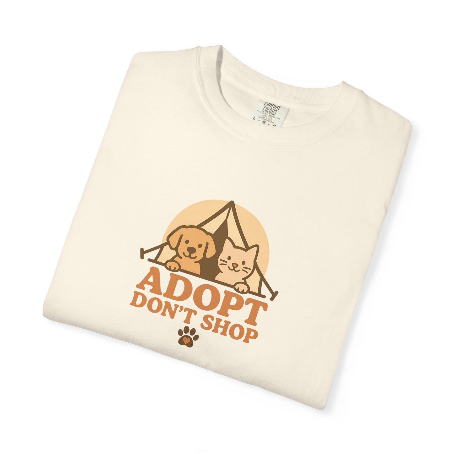Adopt Don't Shop T-Shirt, Eco-Friendly Tee, Animal Rescue Shirt, Casual Wear, Gift for Pet Lovers, Perfect for Adoption Events
