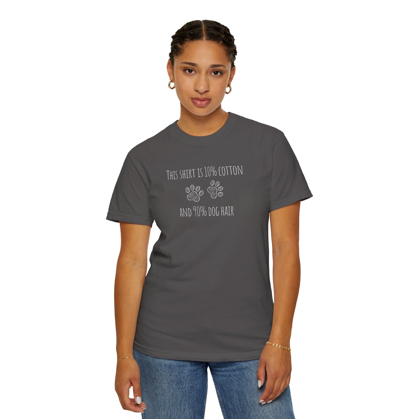 10% cotton 90% dog hair Unisex Garment-Dyed T-shirt - Casual Comfort for Trendsetters