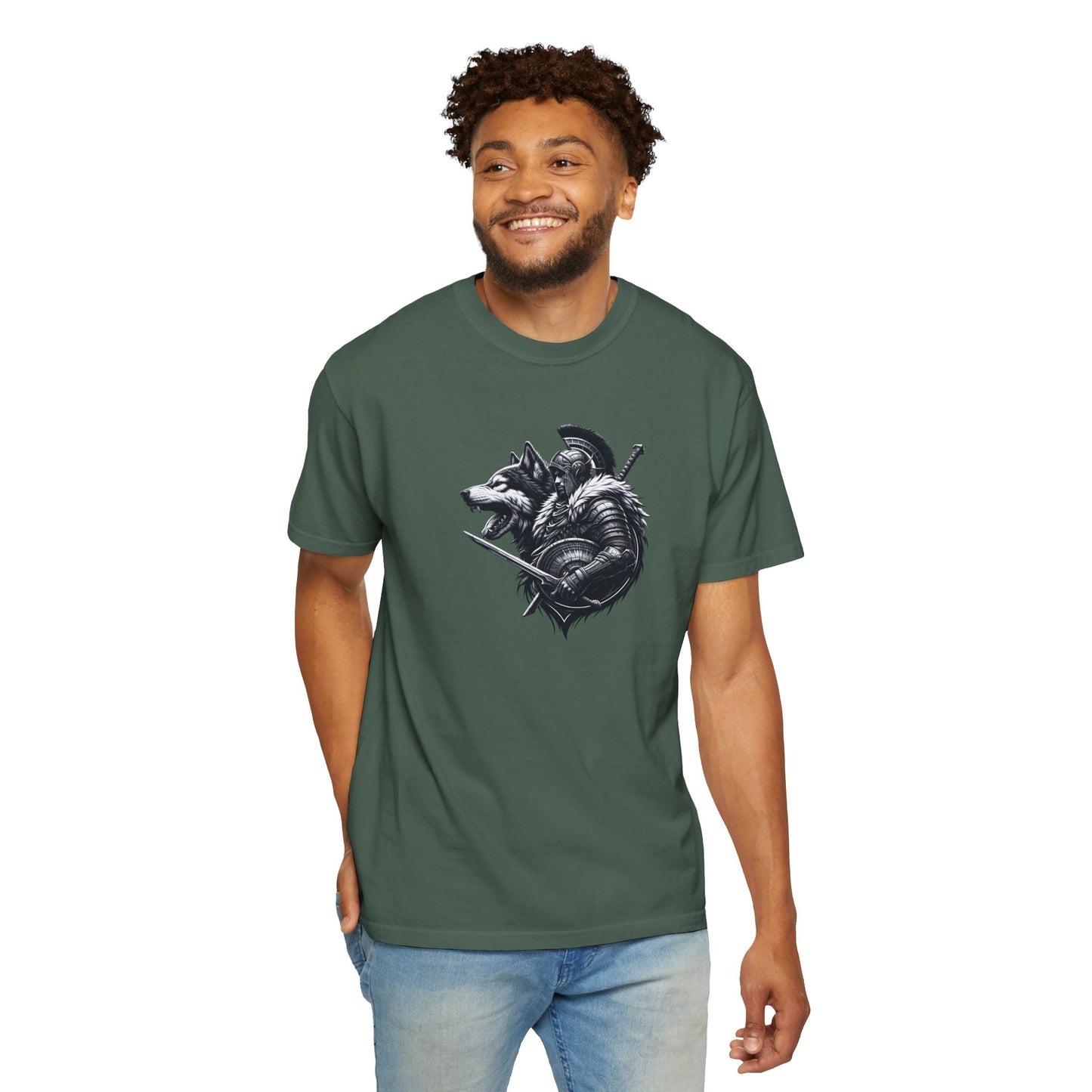 Wolf Warrior Unisex Garment-Dyed T-shirt - Perfect for Nature Lovers and Adventure Seekers