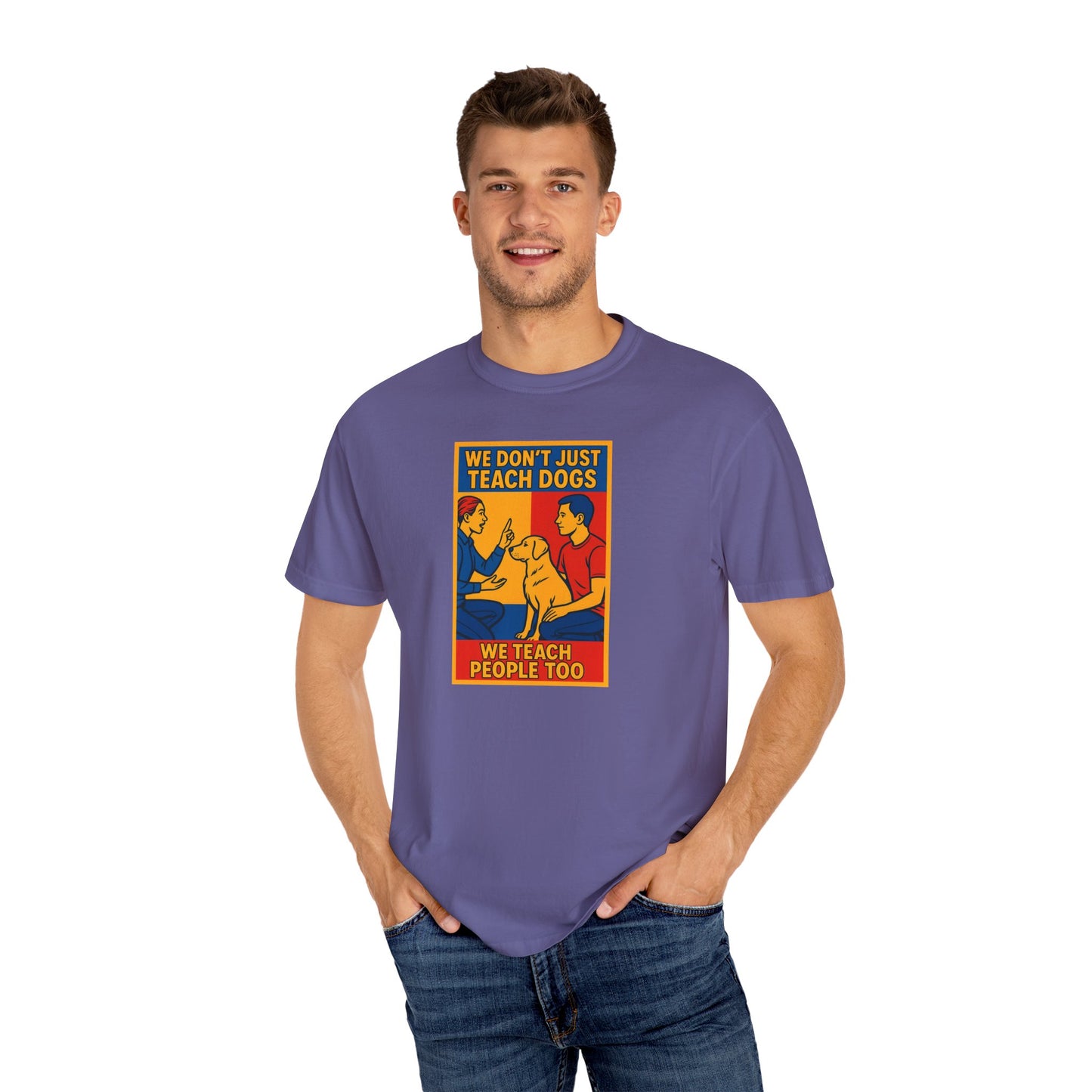 Teach Love Unisex T-shirt | Dog Training Humor Tee, Pet Lover Gift, Casual Wear, Funny Animal Shirt, Teacher Appreciation