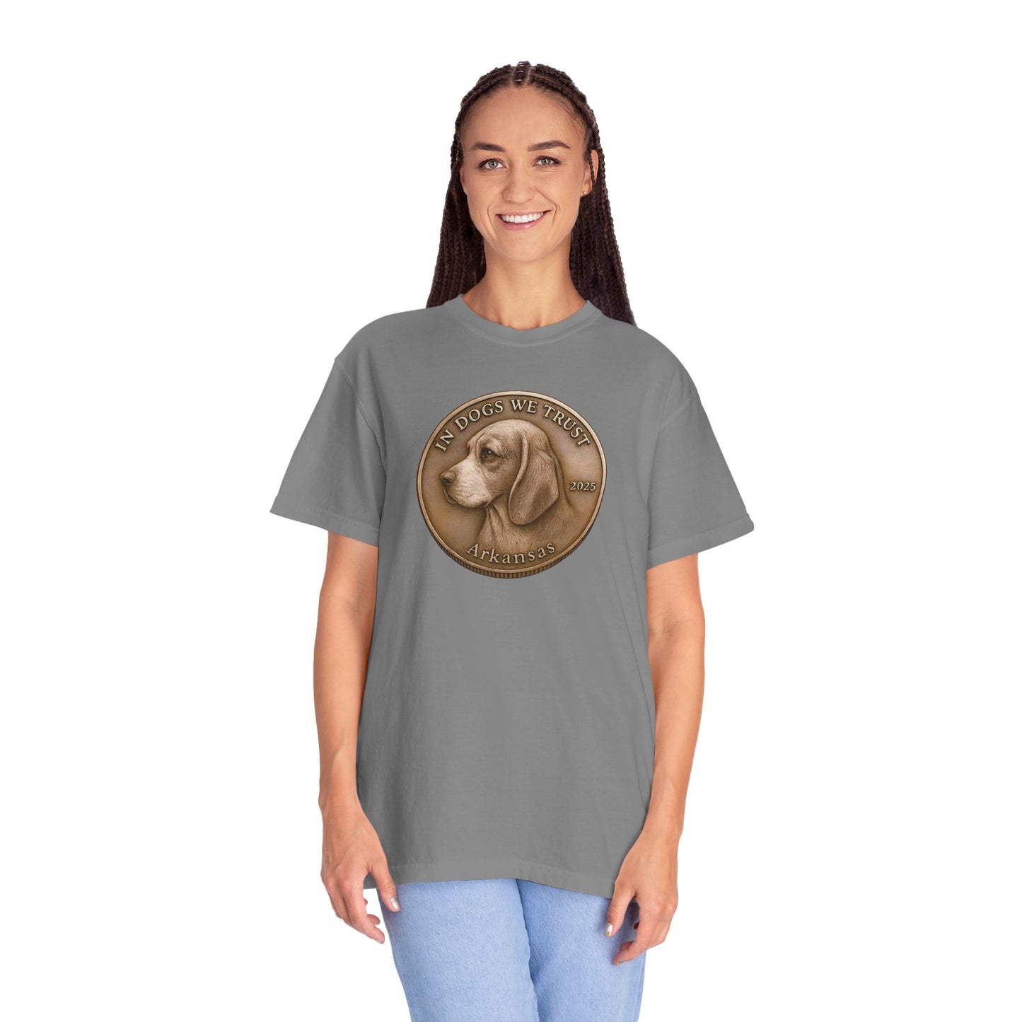 Arkansas State Coin T-Shirt Collection - Proud Dog Breed Illustrations
