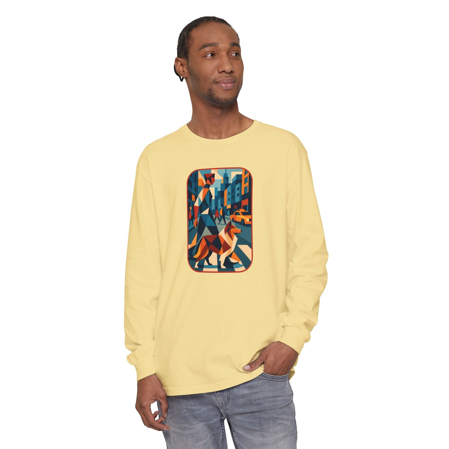 City Walk Tee for Animal Lovers, Casual Wear, Gift for Him/Her, Art-Inspired Apparel, Unique Artwork T-Shirt