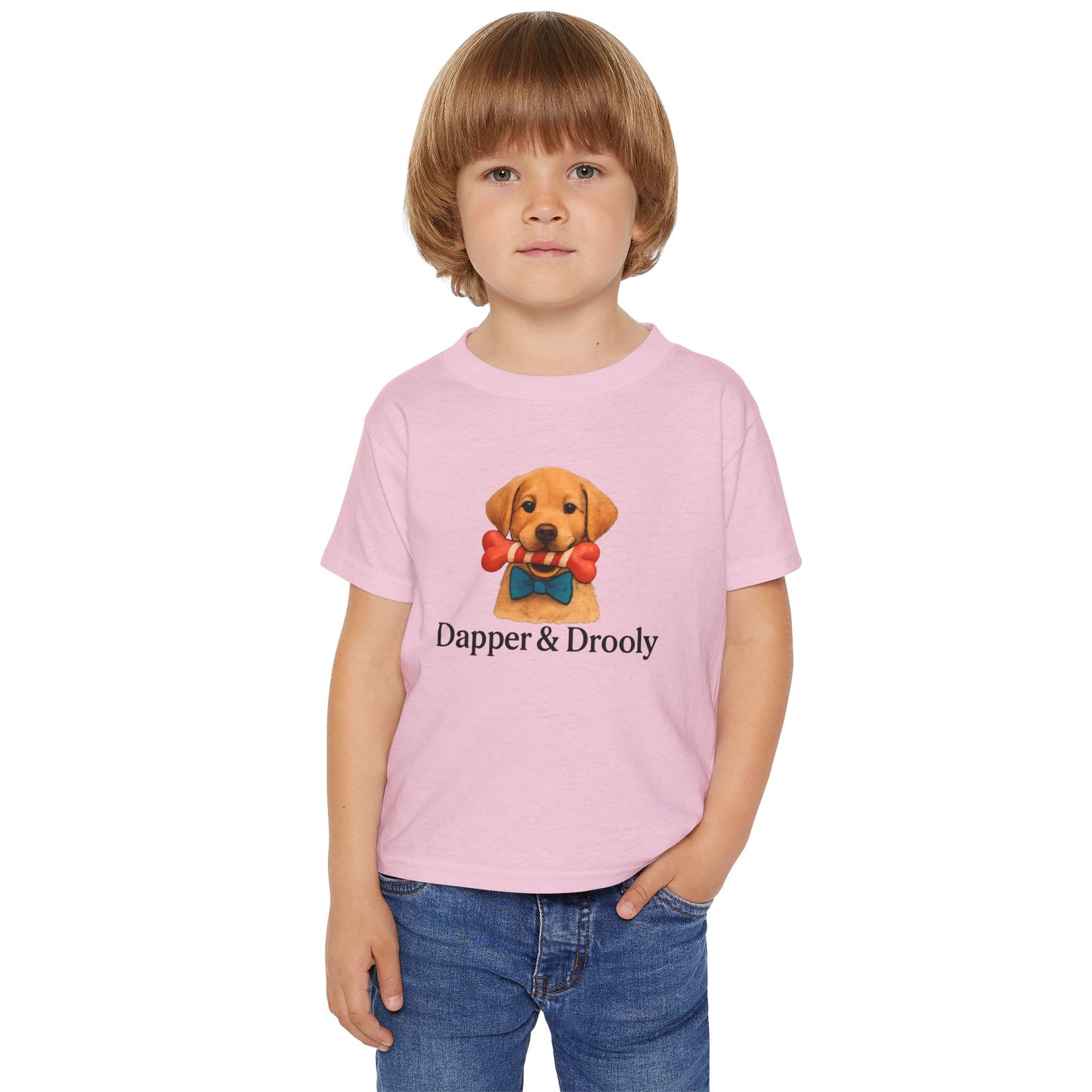 Cute Dog Graphic Toddler T-Shirt, Dapper & Drooly, Pet Lover Gift, Kids Birthday, Funny Kids Shirt, Baby Shower, Animal Lover Apparel