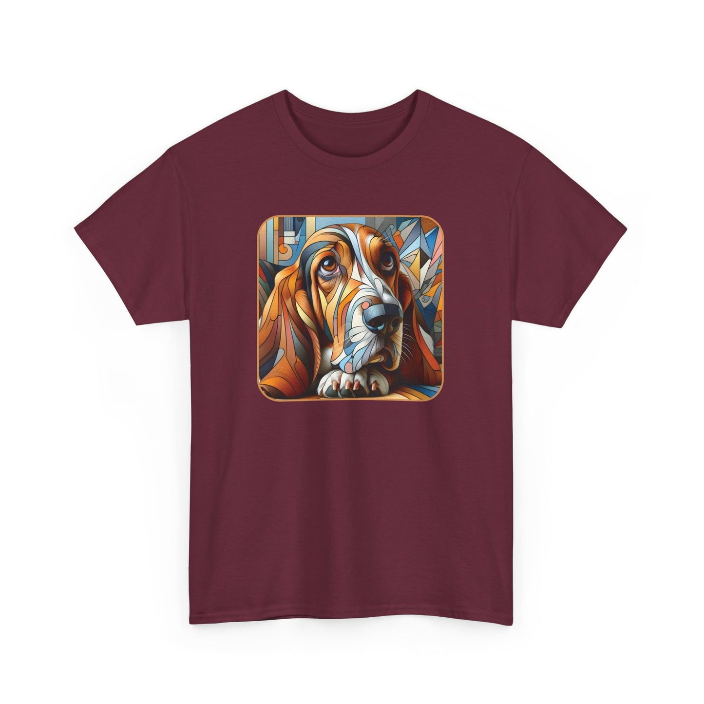 “Petcasso Basset Hound: Abstract Loyalty Tee”