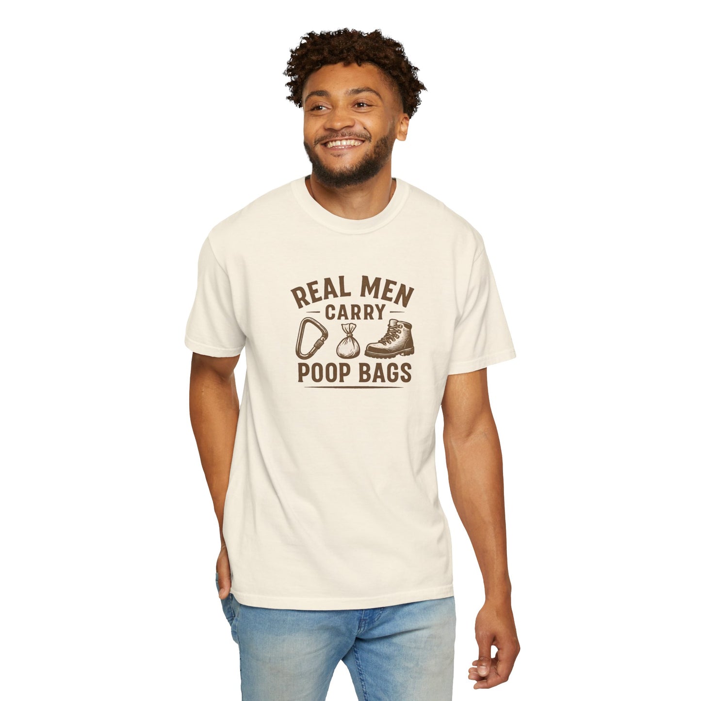 Real Men Carry Poop Bags Dog Dad T-Shirt