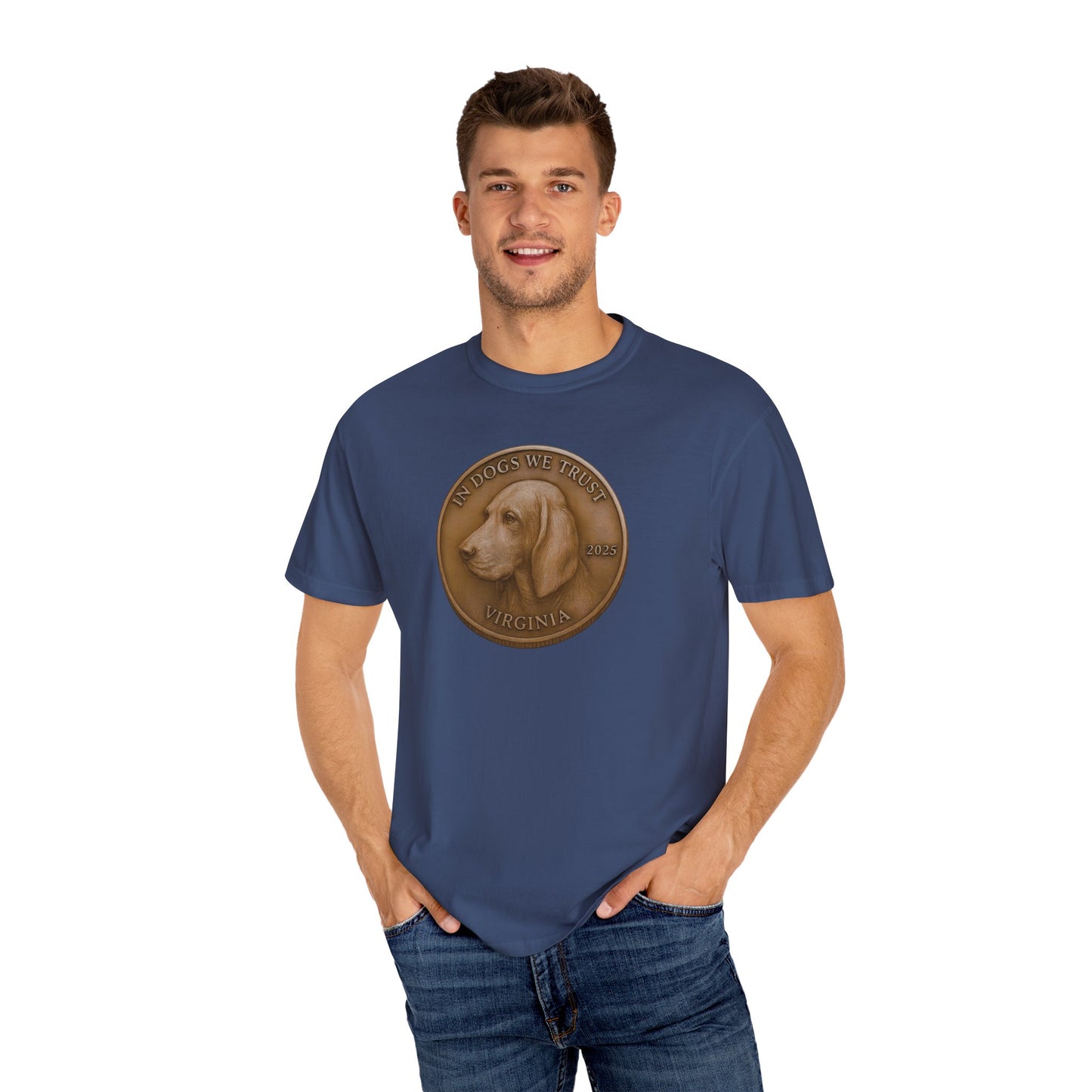 Virginia State Coin T-Shirt Collection - Proud Dog Breed Illustrations