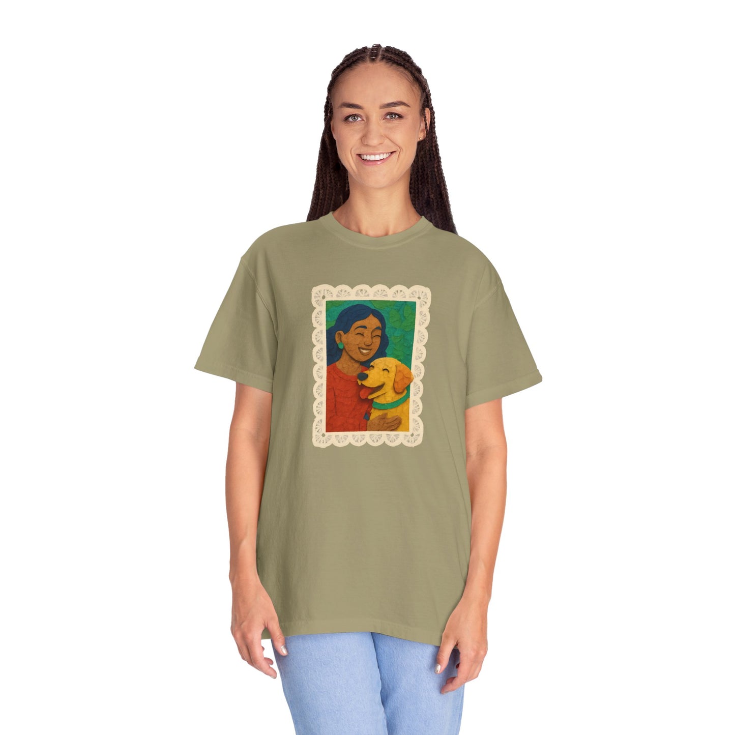 Dog Mom T-shirt - Unisex Garment-Dyed Tee for Dog Lovers