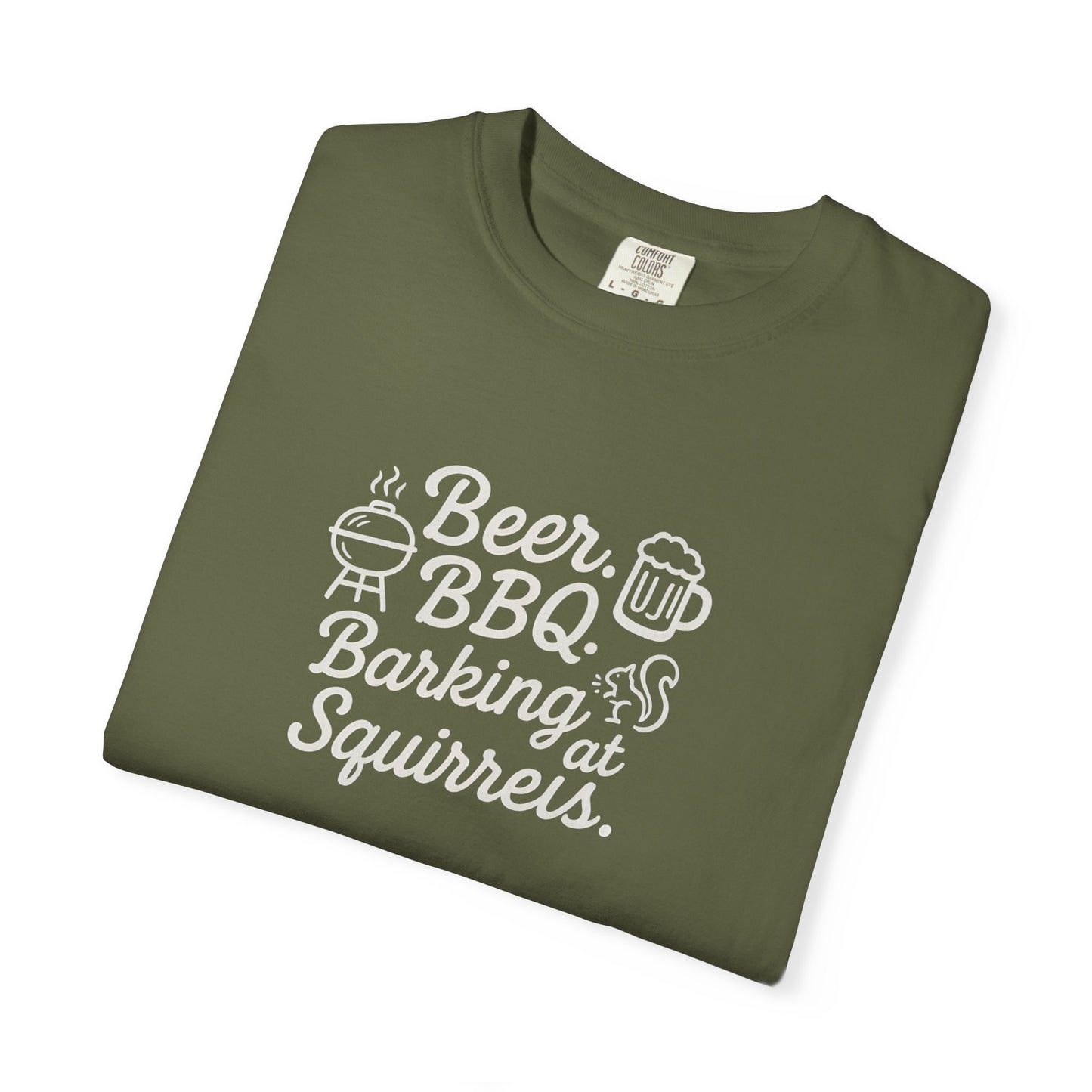 Beer BBQ and Barking Dog Dad T-Shirt