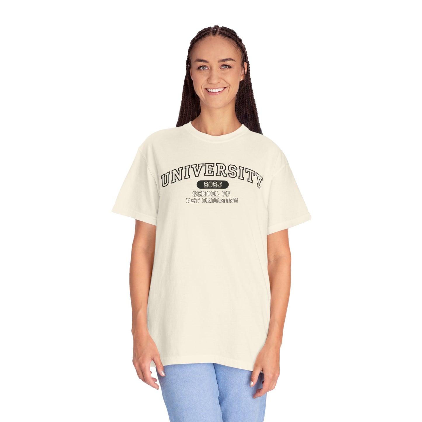 University School of Pet Grooming Unisex Garment-Dyed T-Shirt - University Style