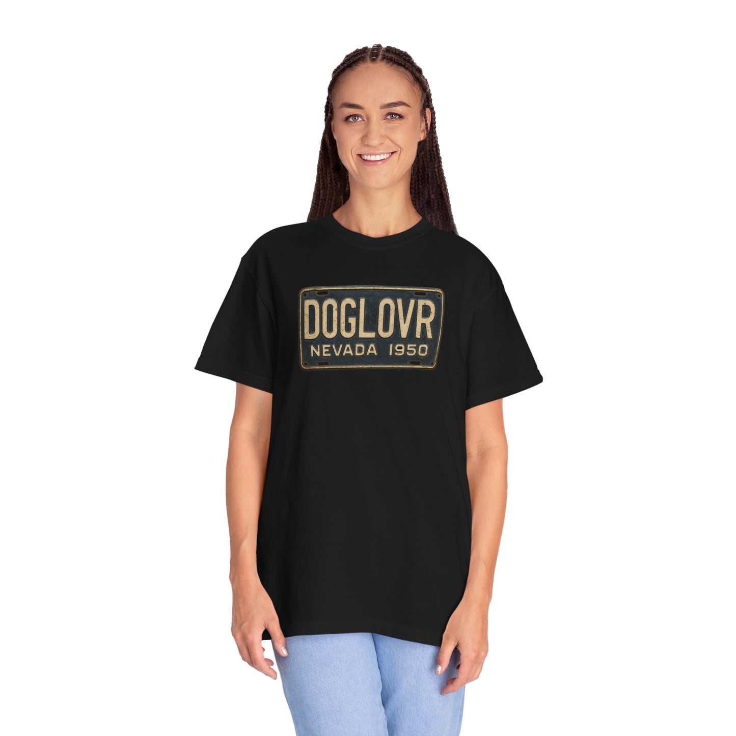 Vintage Nevada DOGLOVR State License Plate T-Shirt
